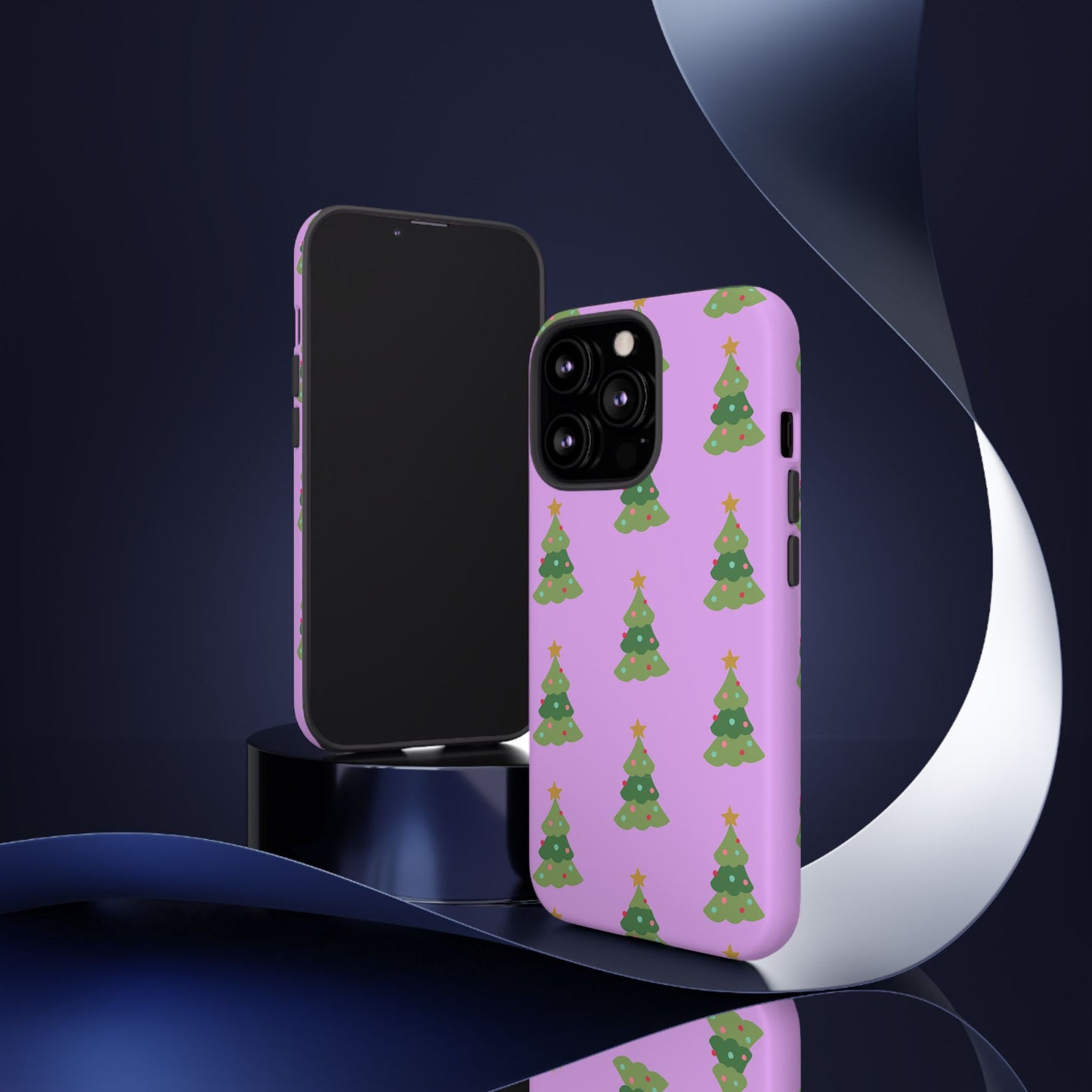 Christmas Tree Phone Case — Cute Purple Holiday iPhone Cover