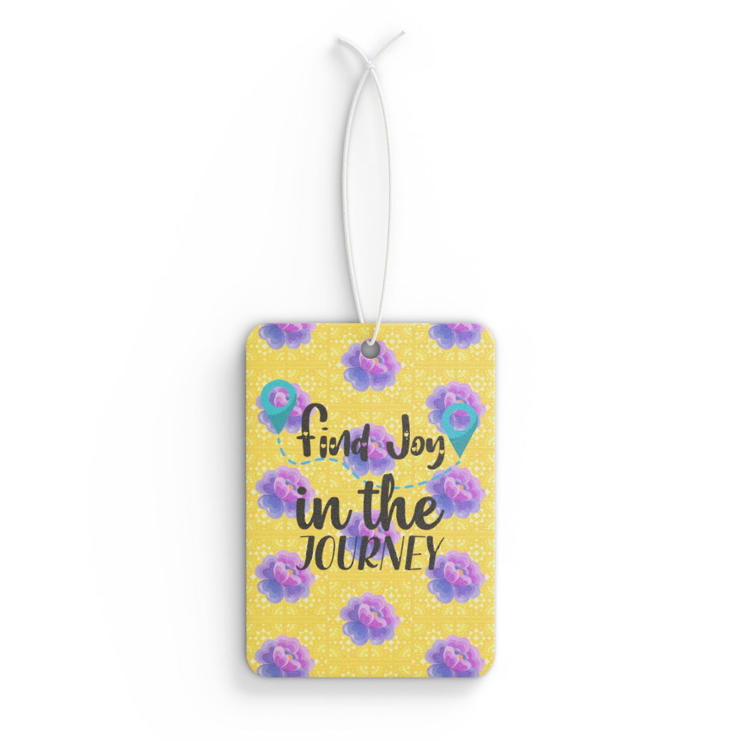 Car Air Freshener - Find Joy in the Journey Mexican Floral Design