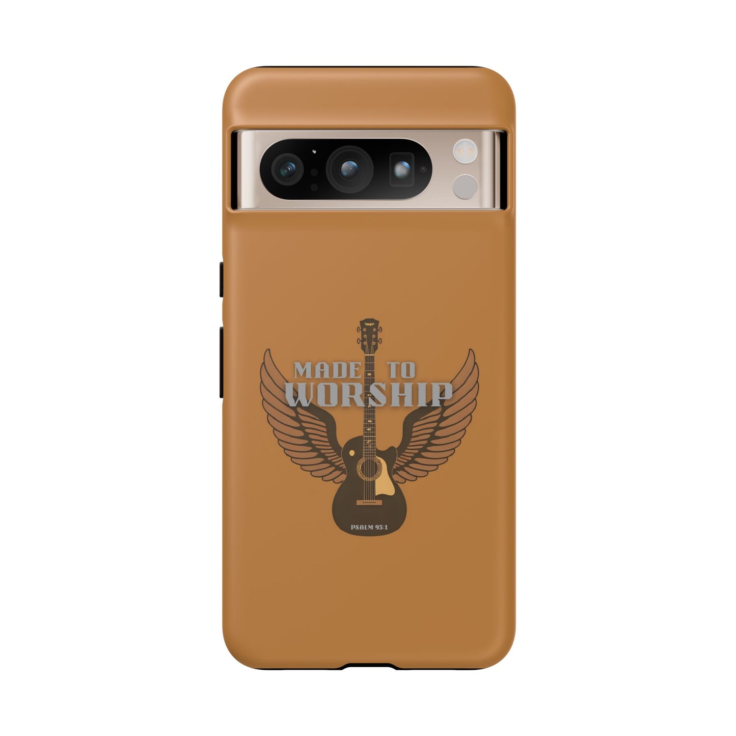 Tough Phone Case — "Made to Worship" Acoustic Guitar Wings Design