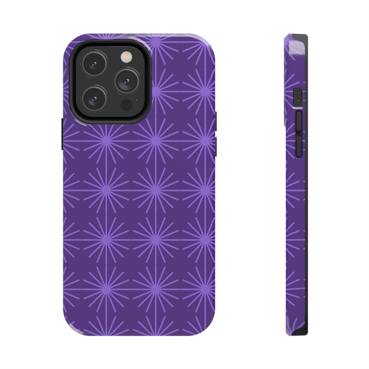 Phone Case - Purple Circular Star Design