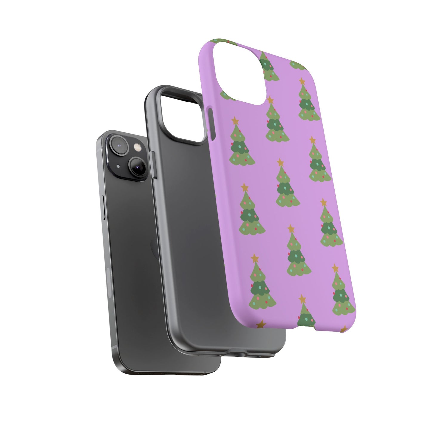Christmas Tree Phone Case — Cute Purple Holiday iPhone Cover