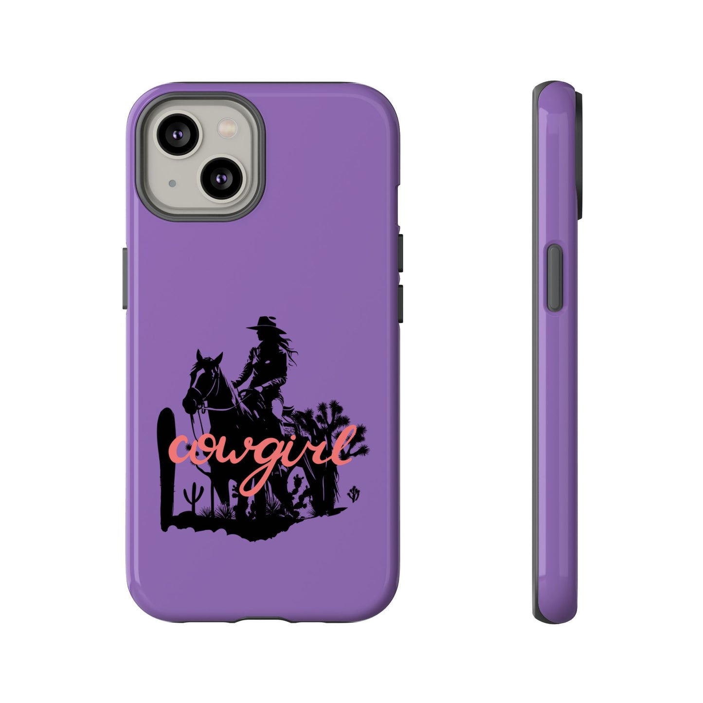 Cowgirl Phone Case — Purple Western Rider Protective Phone Cover