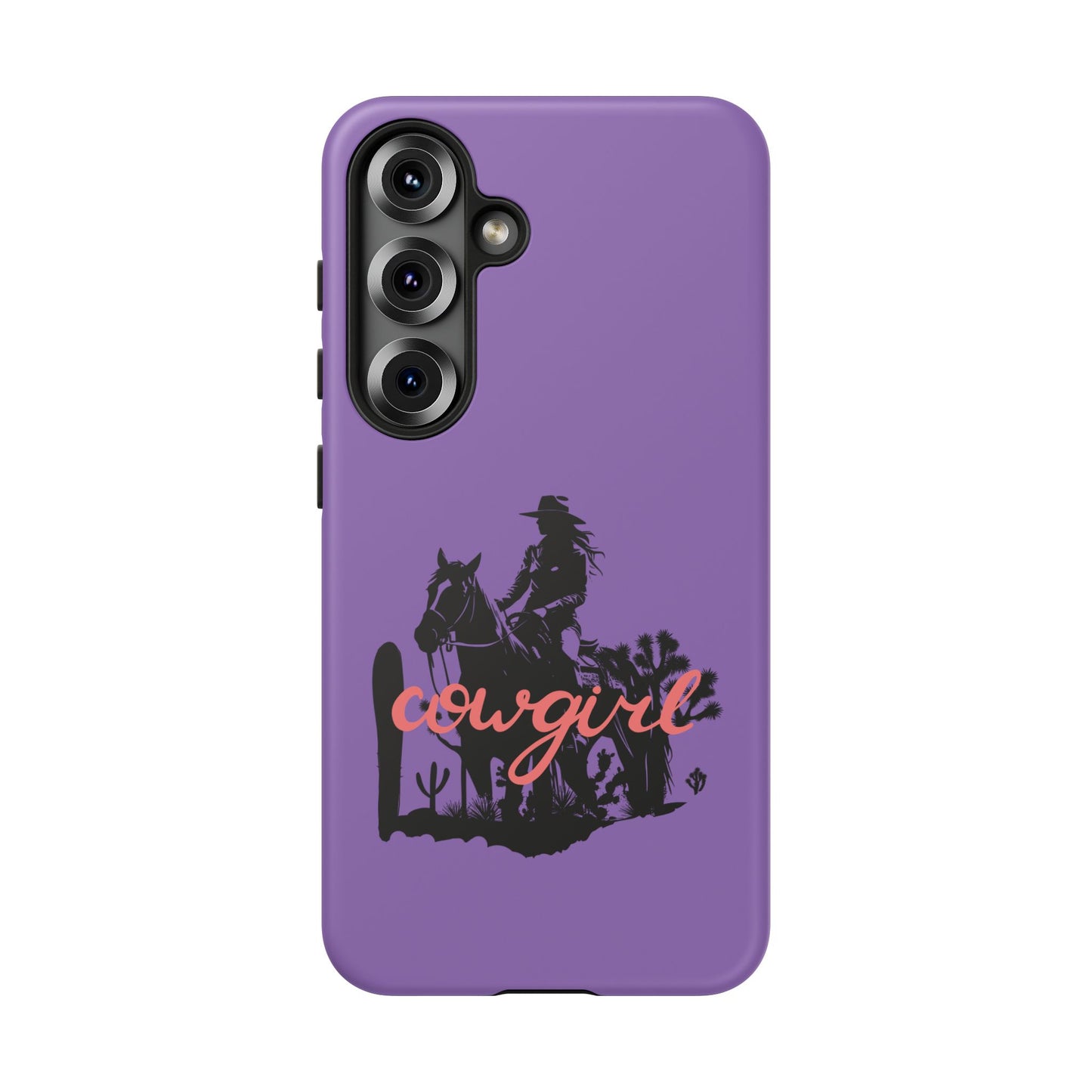Cowgirl Phone Case — Purple Western Rider Protective Phone Cover