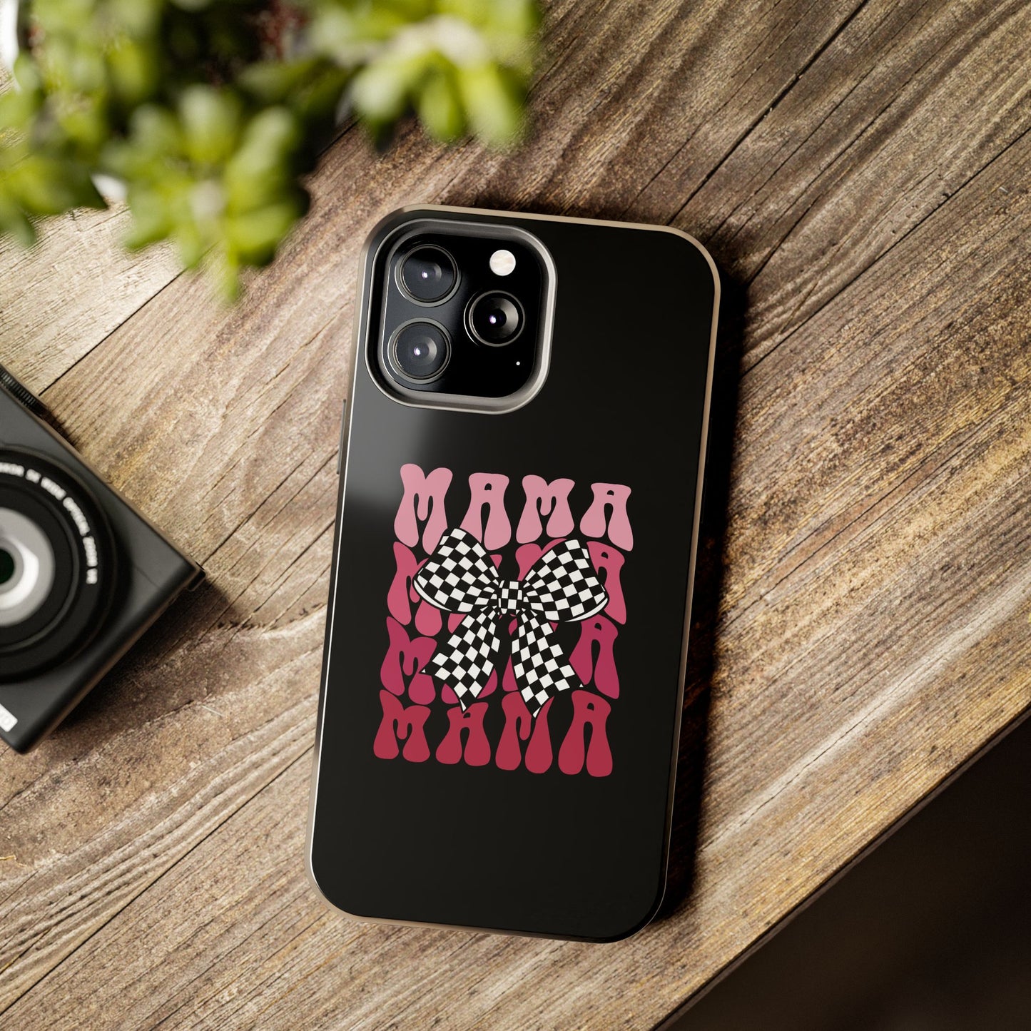 Chic Tough Phone Cases with Mama Bow Design, Stylish Phone Cover