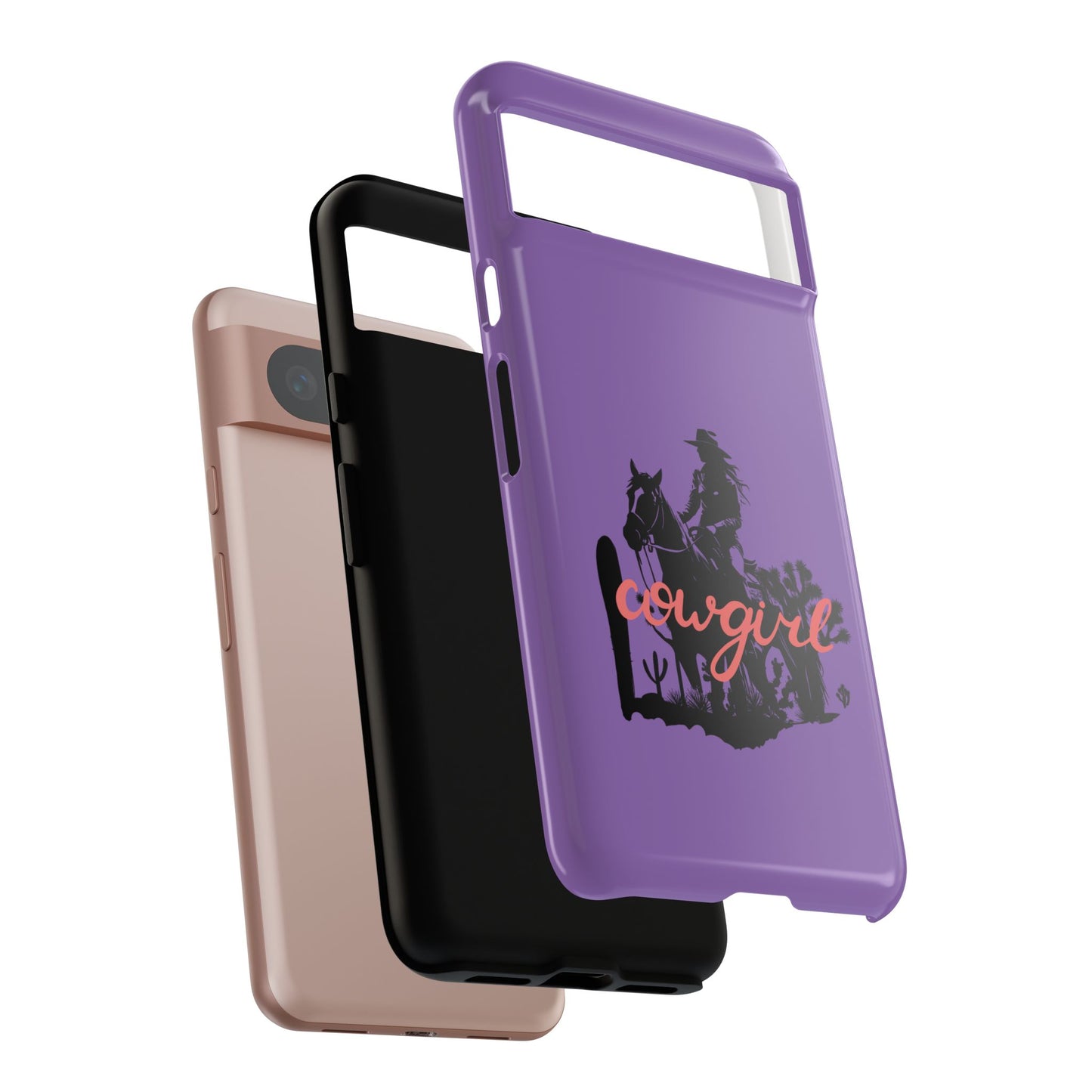 Cowgirl Phone Case — Purple Western Rider Protective Phone Cover