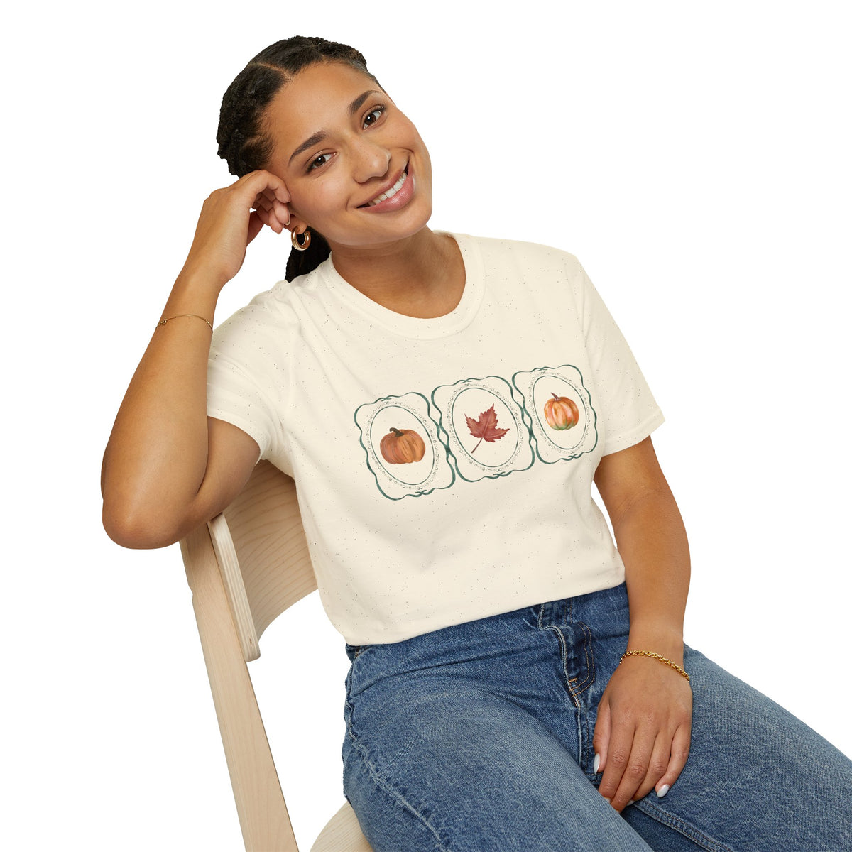 Autumn Trio Pumpkin & Leaf T-Shirt