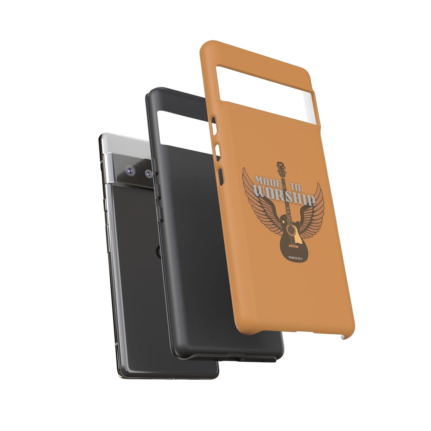 Tough Phone Case — "Made to Worship" Acoustic Guitar Wings Design