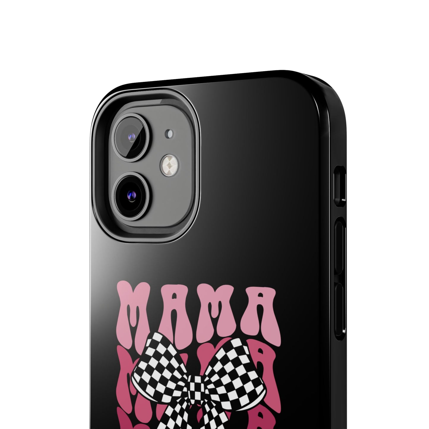 Chic Tough Phone Cases with Mama Bow Design, Stylish Phone Cover
