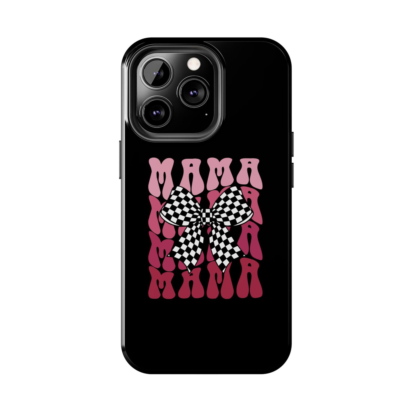 Chic Tough Phone Cases with Mama Bow Design, Stylish Phone Cover