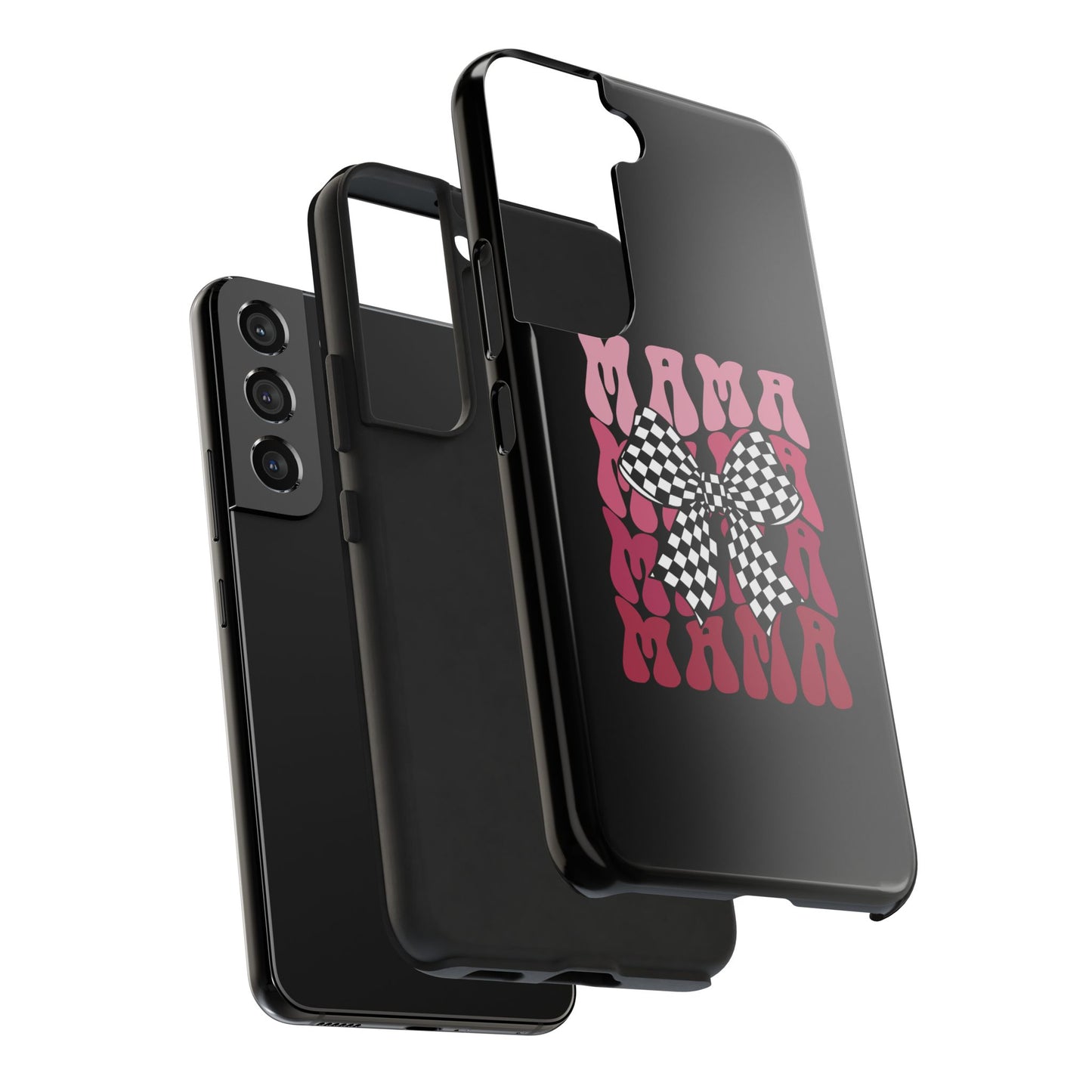 Chic Tough Phone Cases with Mama Bow Design, Stylish Phone Cover