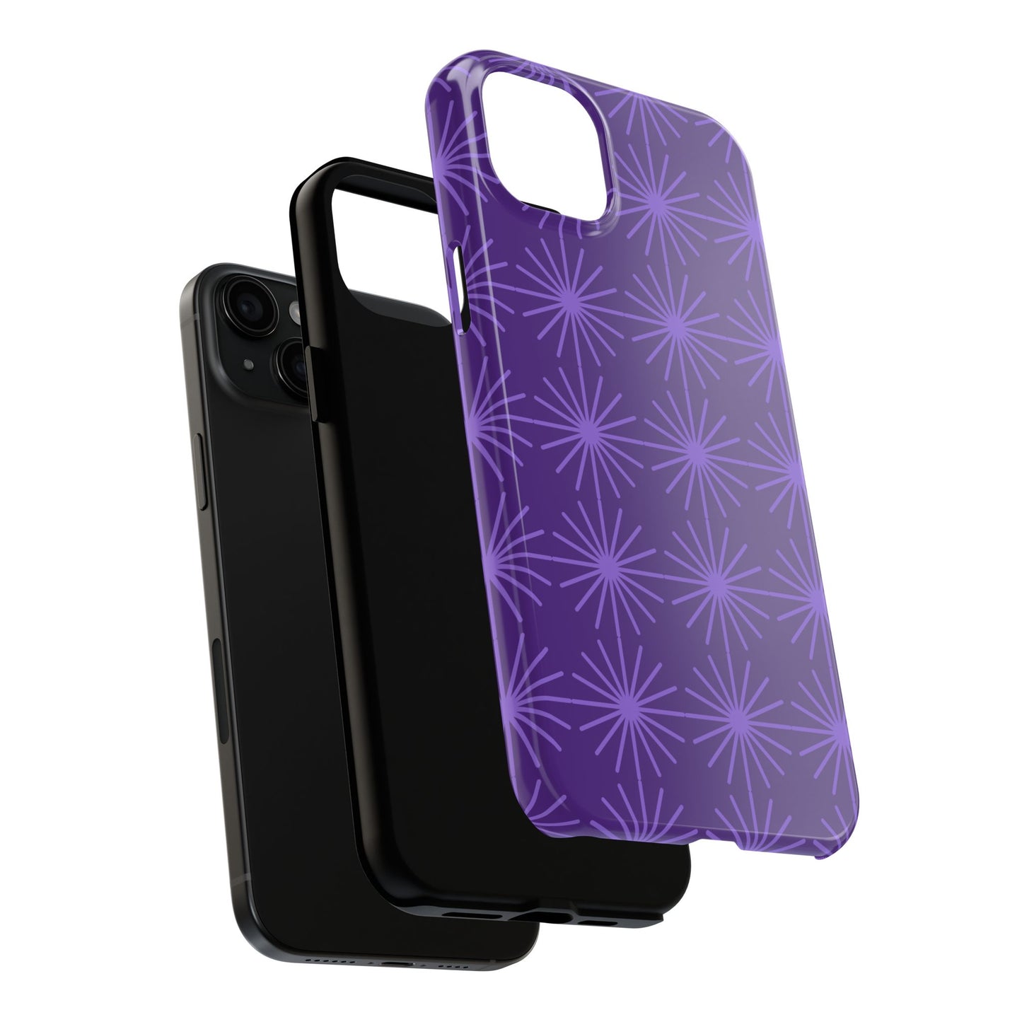 Phone Case - Purple Circular Star Design