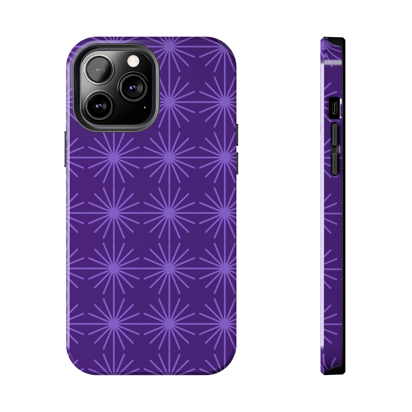 Phone Case - Purple Circular Star Design