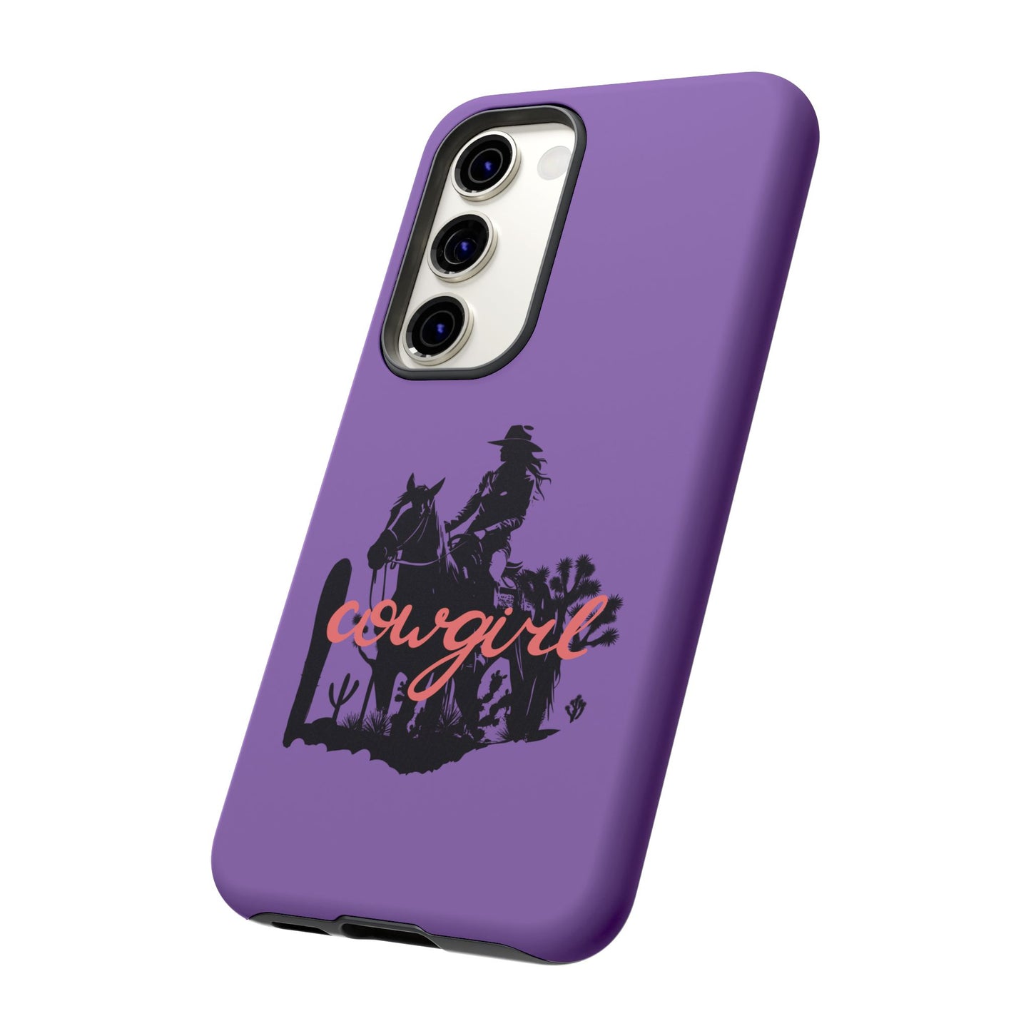 Cowgirl Phone Case — Purple Western Rider Protective Phone Cover