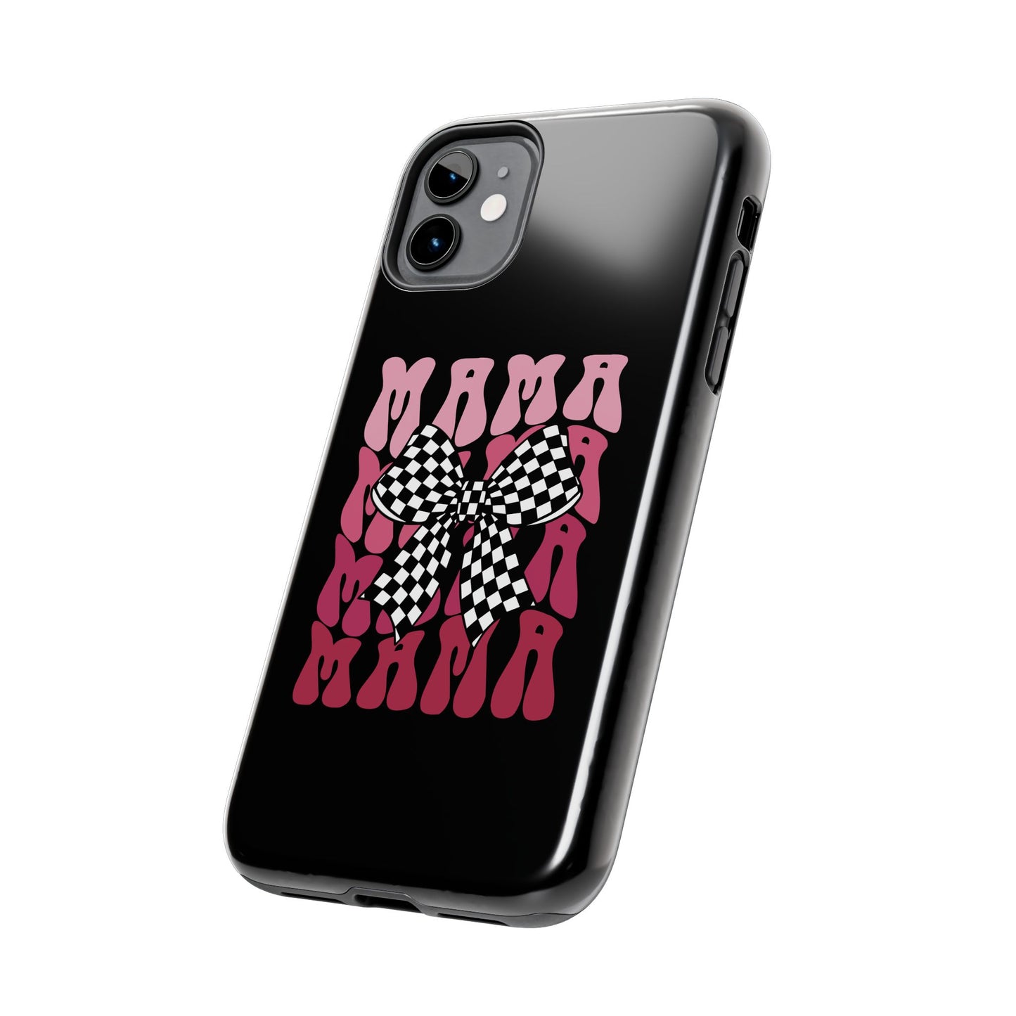 Chic Tough Phone Cases with Mama Bow Design, Stylish Phone Cover