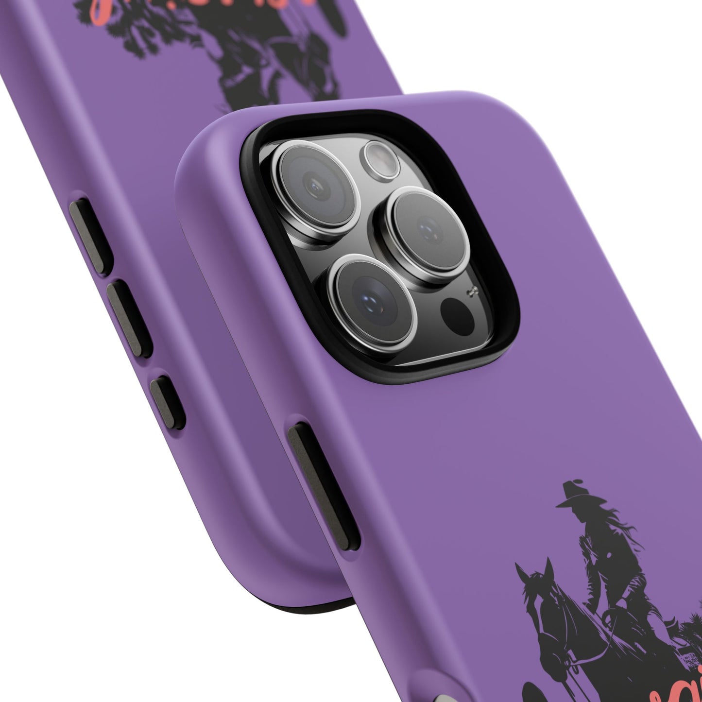 Cowgirl Phone Case — Purple Western Rider Protective Phone Cover