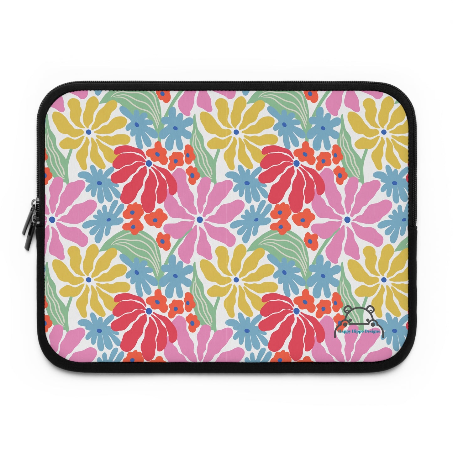 Floral Laptop Sleeve with Colorful Design