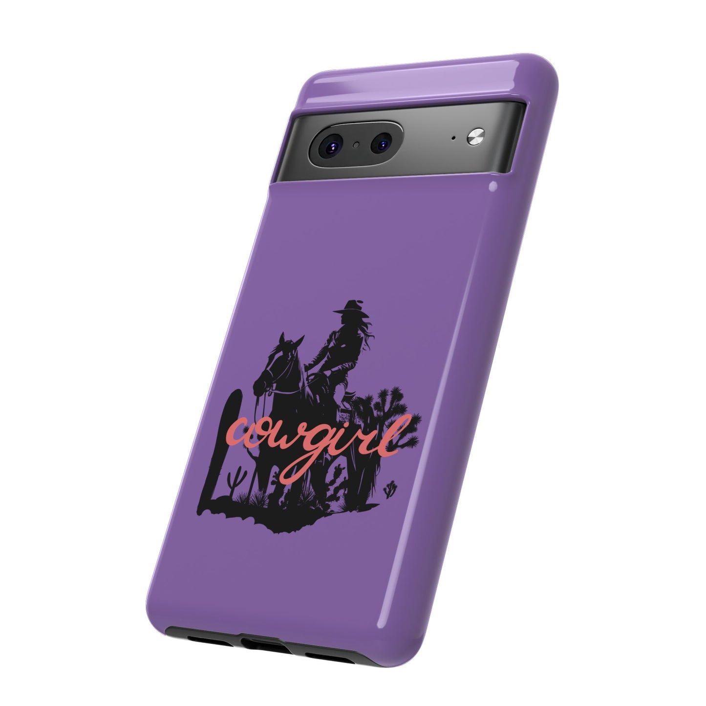 Cowgirl Phone Case — Purple Western Rider Protective Phone Cover