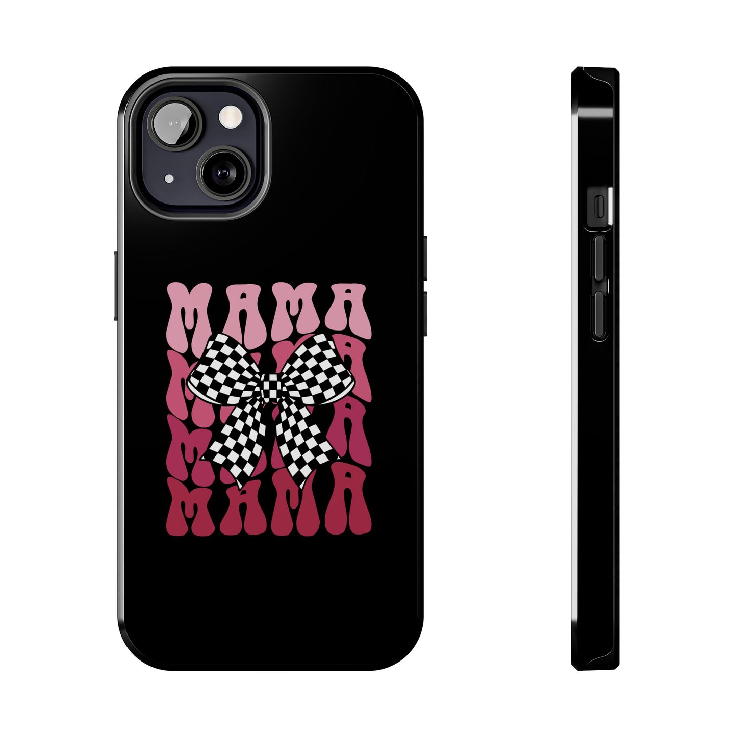Chic Tough Phone Cases with Mama Bow Design, Stylish Phone Cover