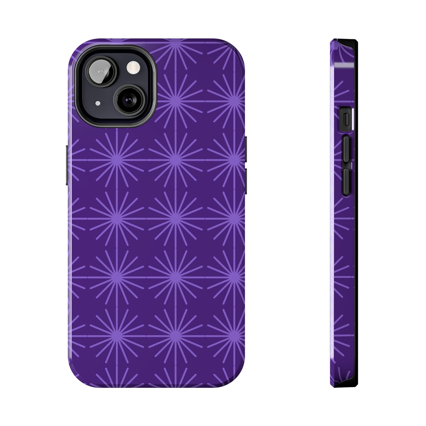 Phone Case - Purple Circular Star Design