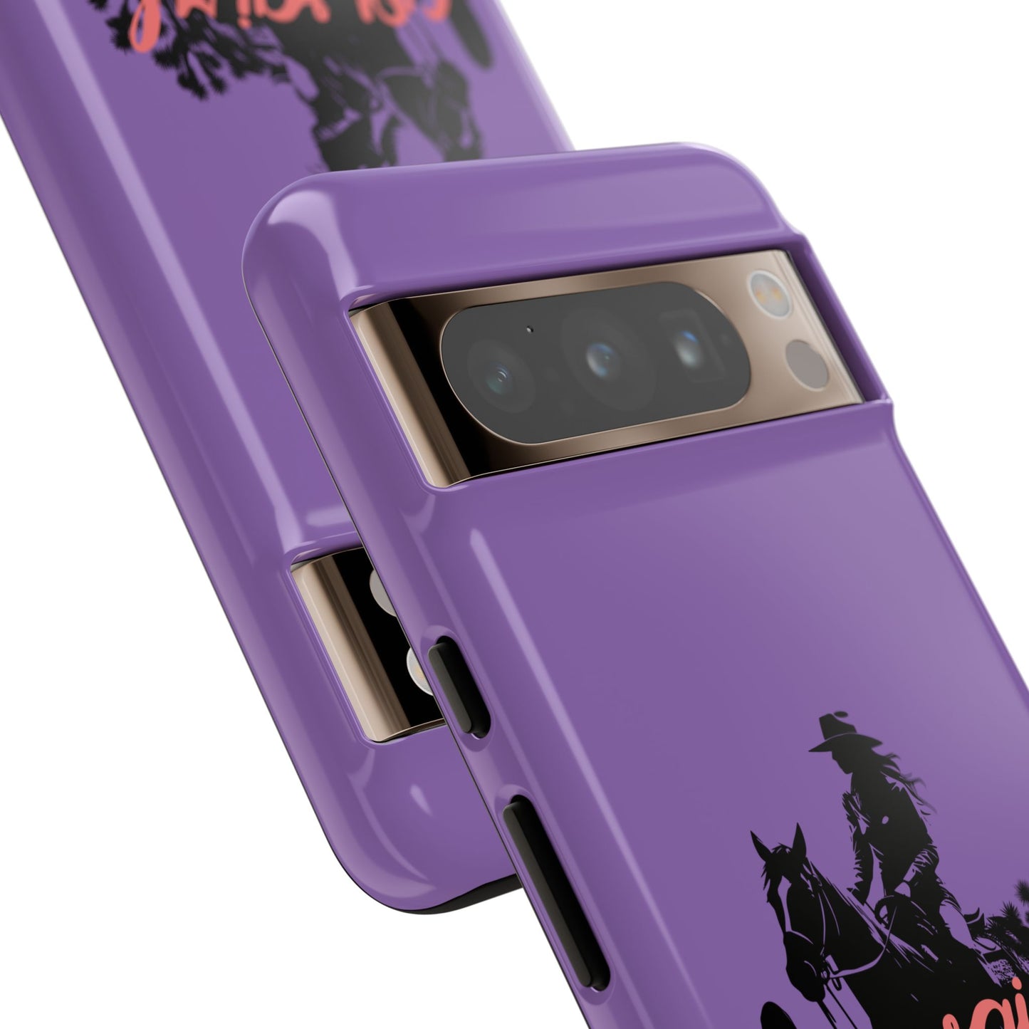 Cowgirl Phone Case — Purple Western Rider Protective Phone Cover