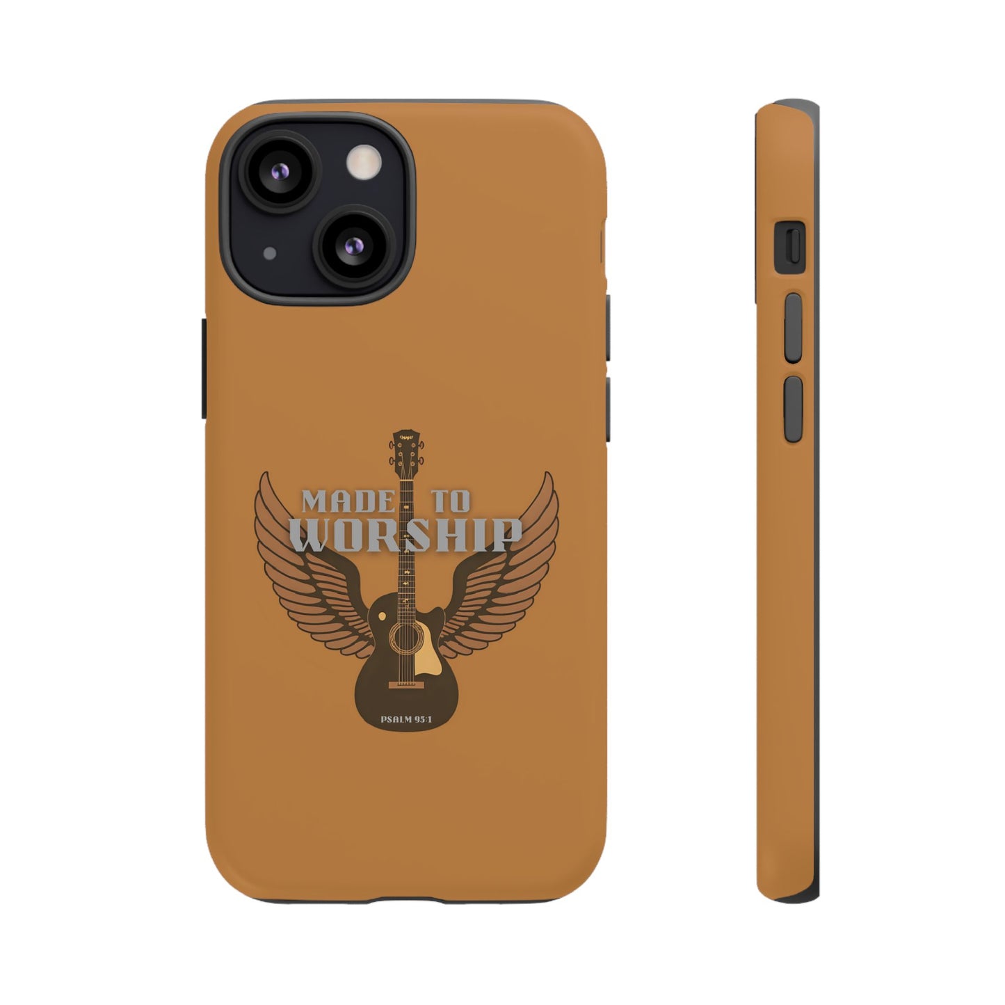 Tough Phone Case — "Made to Worship" Acoustic Guitar Wings Design