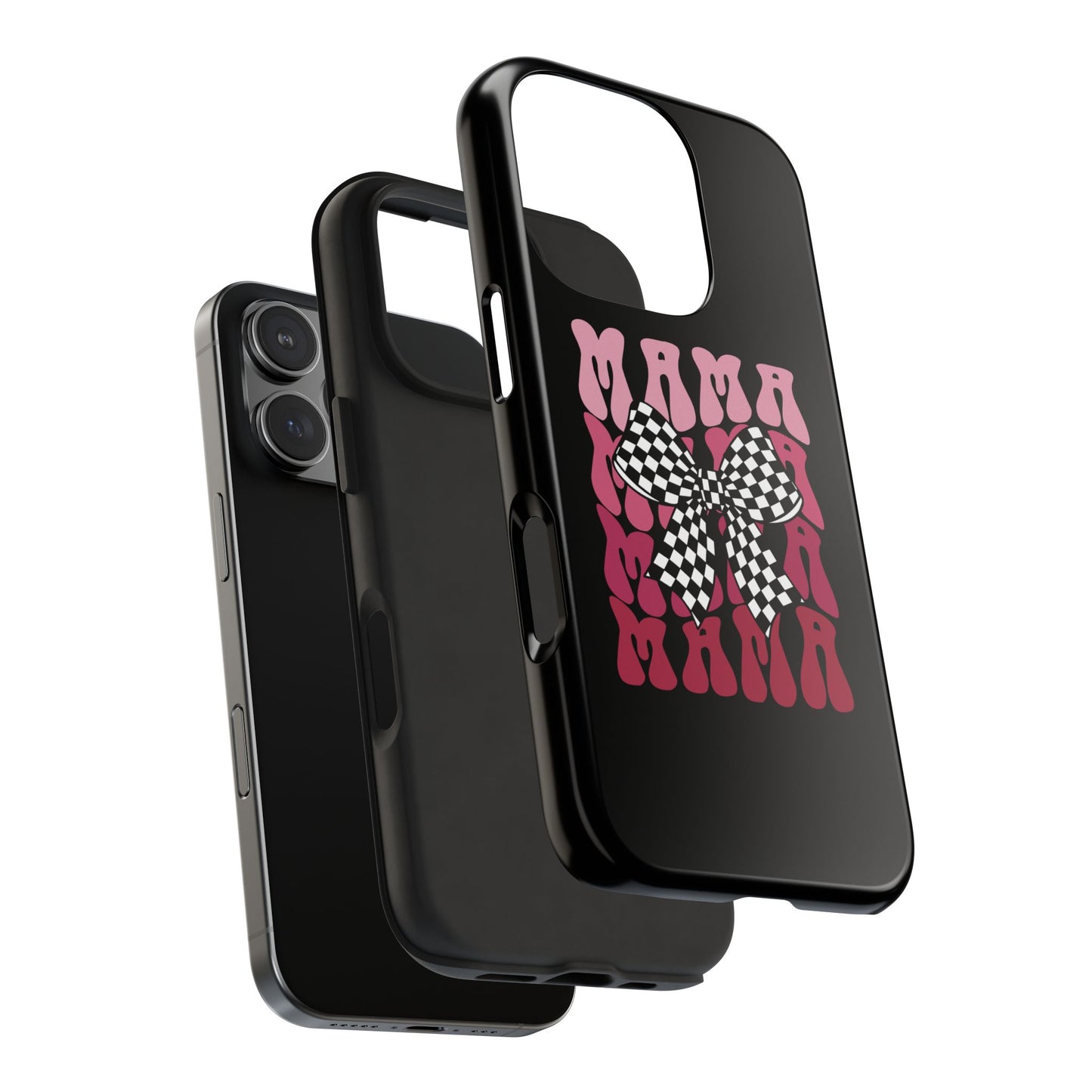 Chic Tough Phone Cases with Mama Bow Design, Stylish Phone Cover