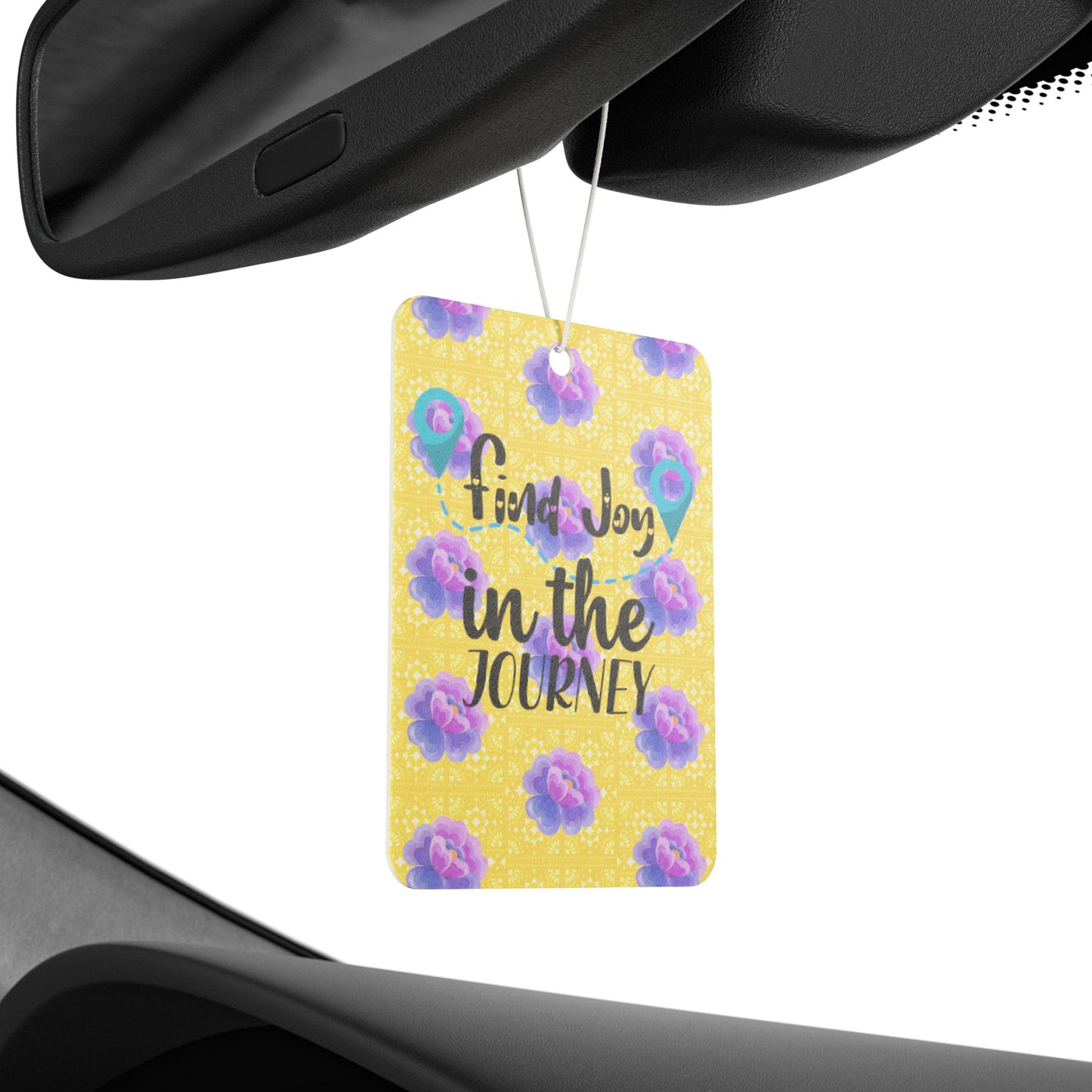 Car Air Freshener - Find Joy in the Journey Mexican Floral Design