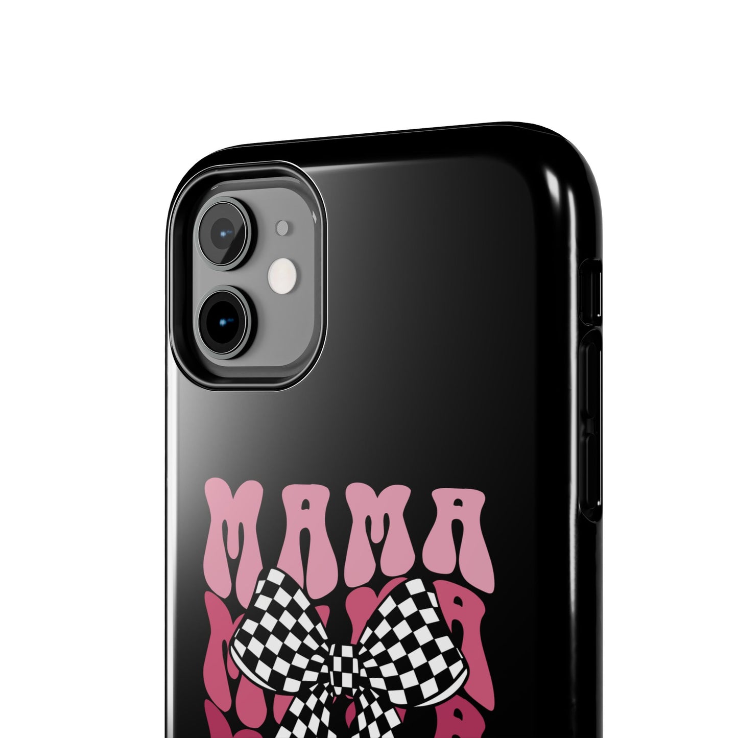 Chic Tough Phone Cases with Mama Bow Design, Stylish Phone Cover