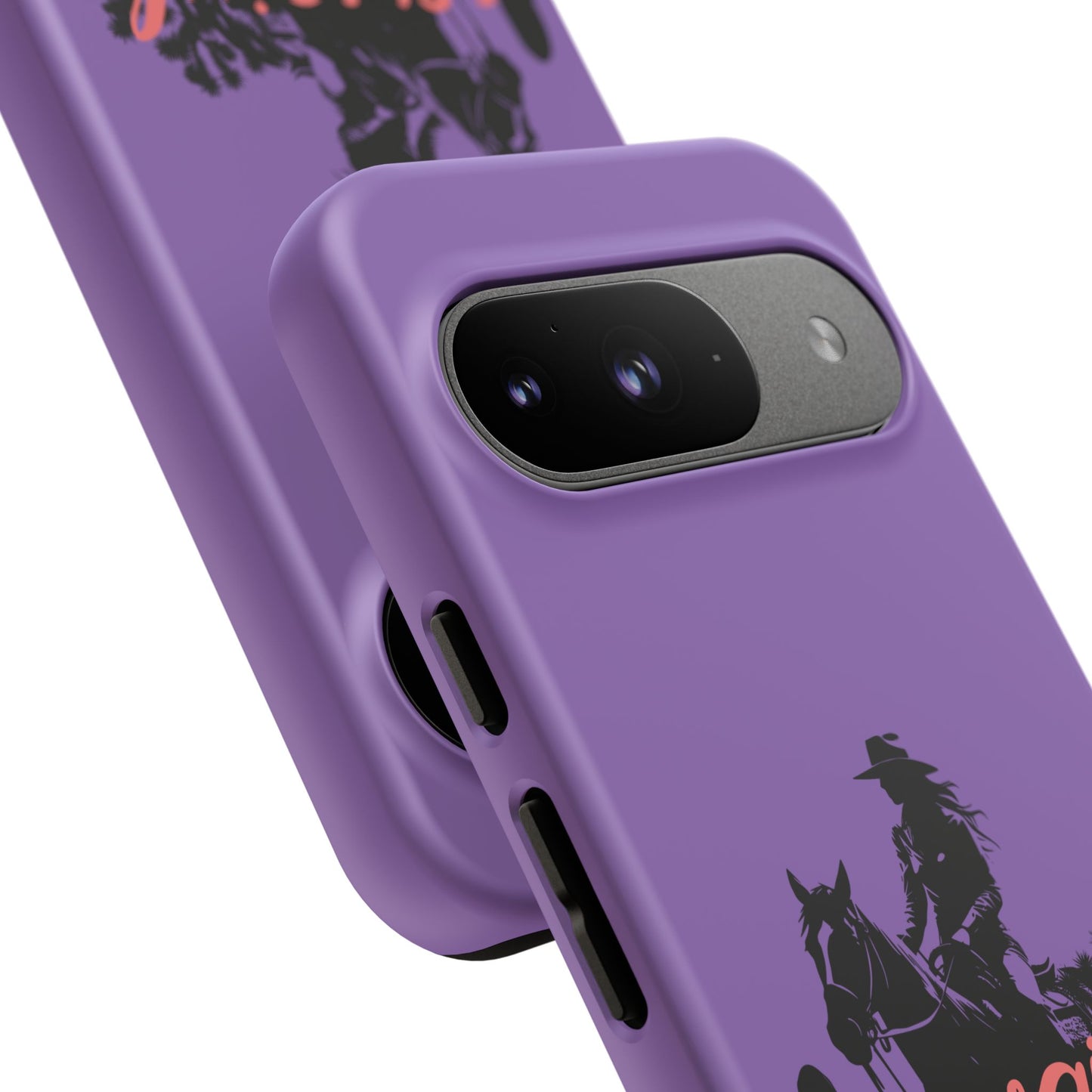 Cowgirl Phone Case — Purple Western Rider Protective Phone Cover