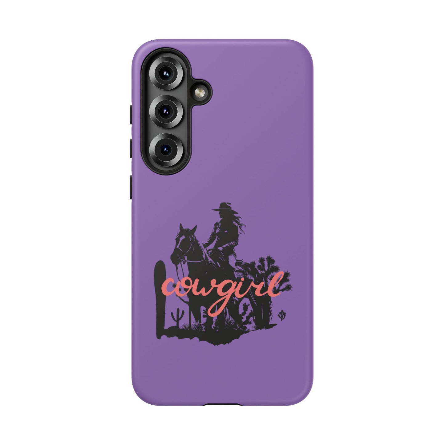 Cowgirl Phone Case — Purple Western Rider Protective Phone Cover