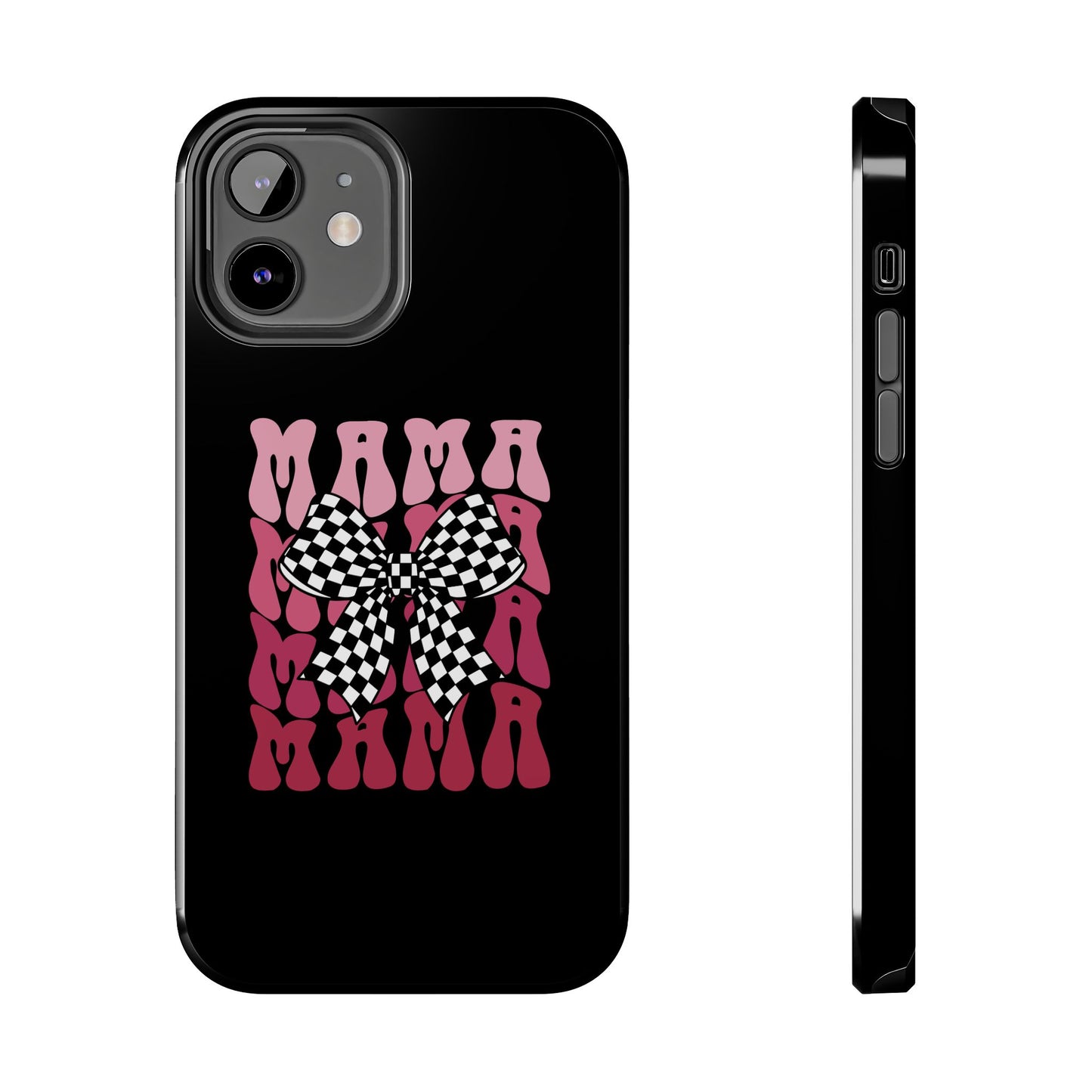 Chic Tough Phone Cases with Mama Bow Design, Stylish Phone Cover