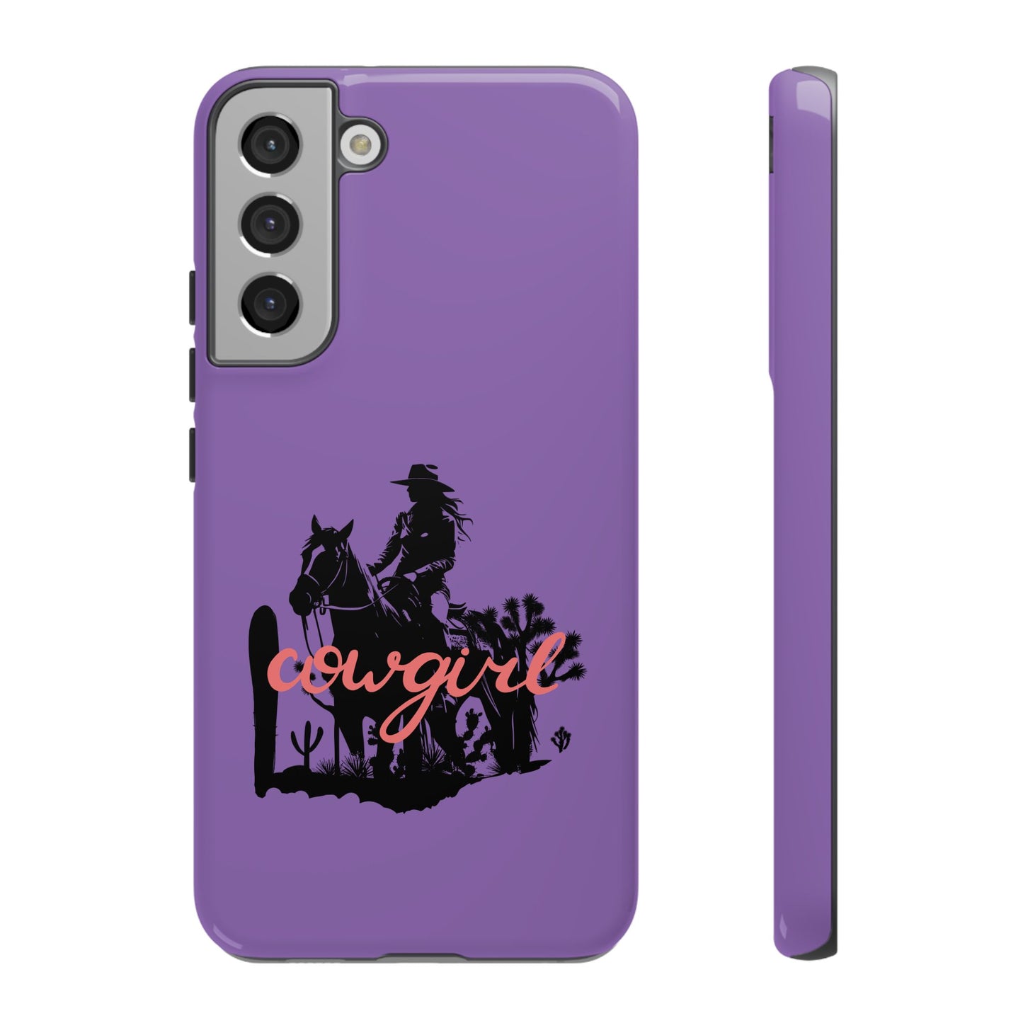 Cowgirl Phone Case — Purple Western Rider Protective Phone Cover
