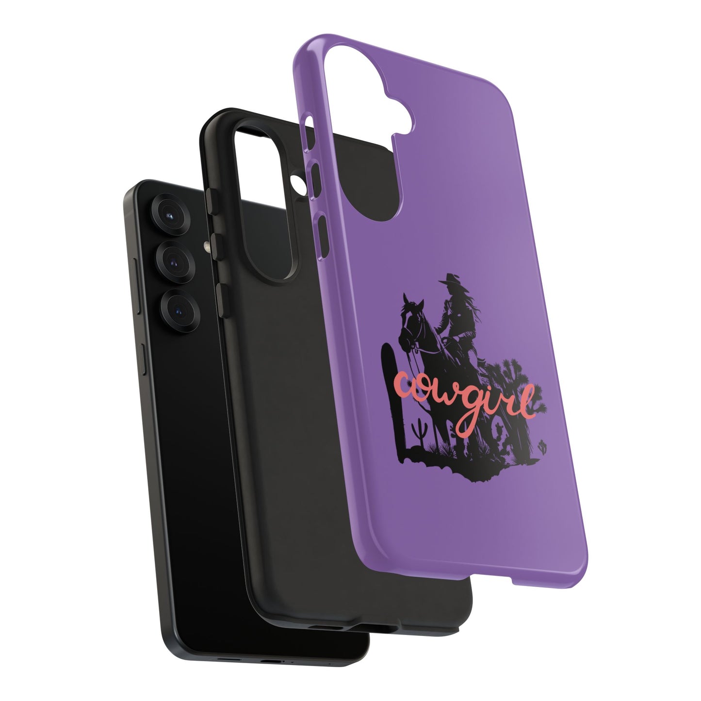 Cowgirl Phone Case — Purple Western Rider Protective Phone Cover