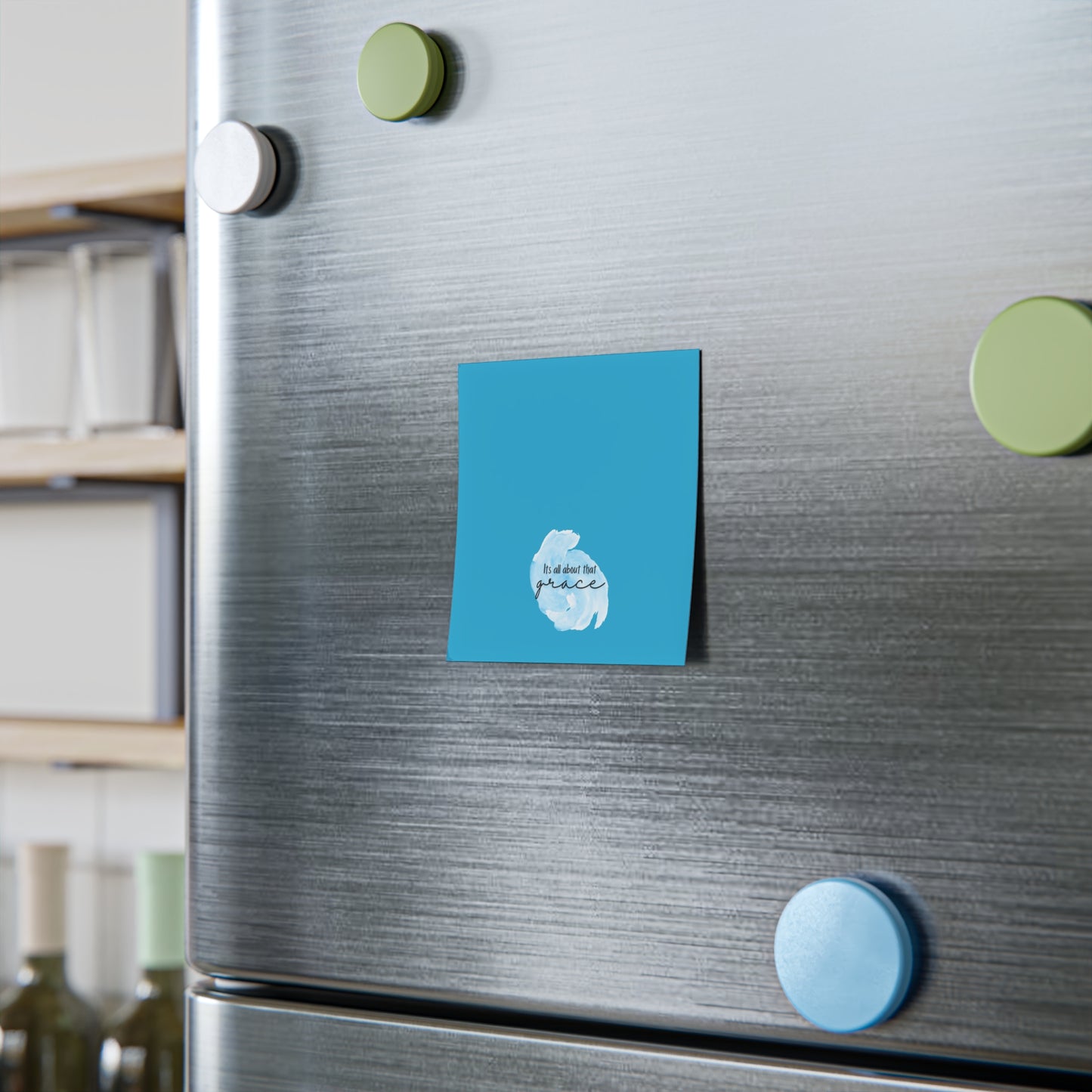 Inspirational Post-it Notes — "It's All About That Grace" Blue Sticky Notes