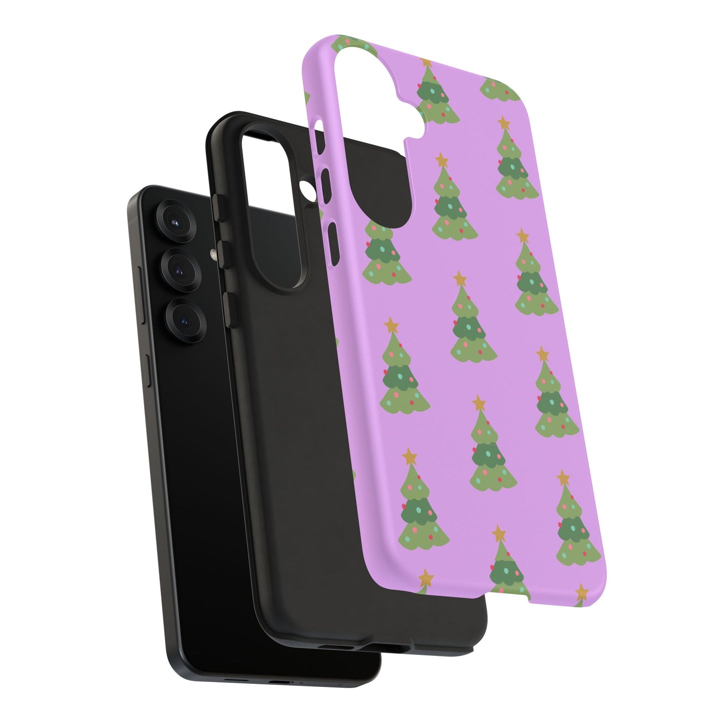 Christmas Tree Phone Case — Cute Purple Holiday iPhone Cover