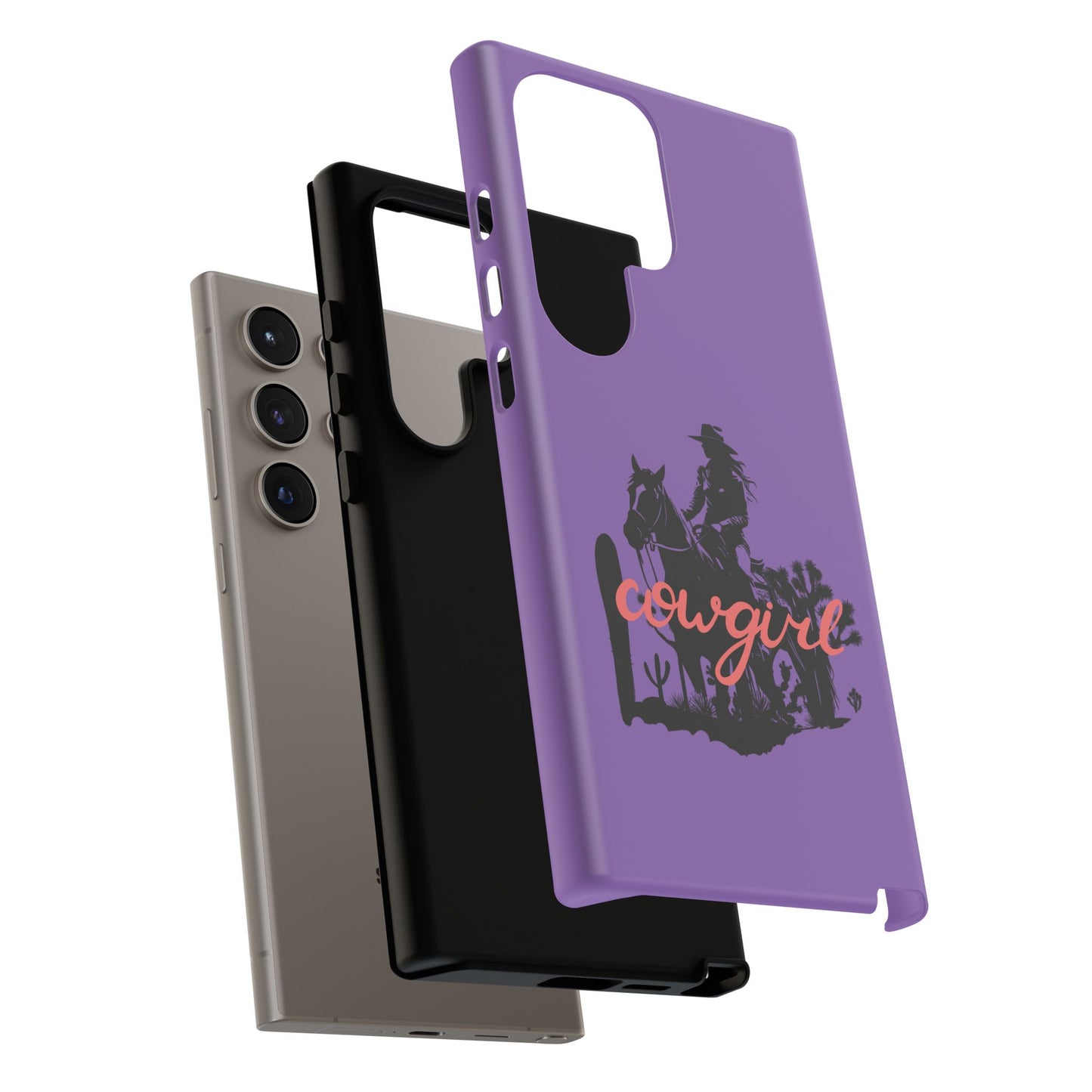 Cowgirl Phone Case — Purple Western Rider Protective Phone Cover