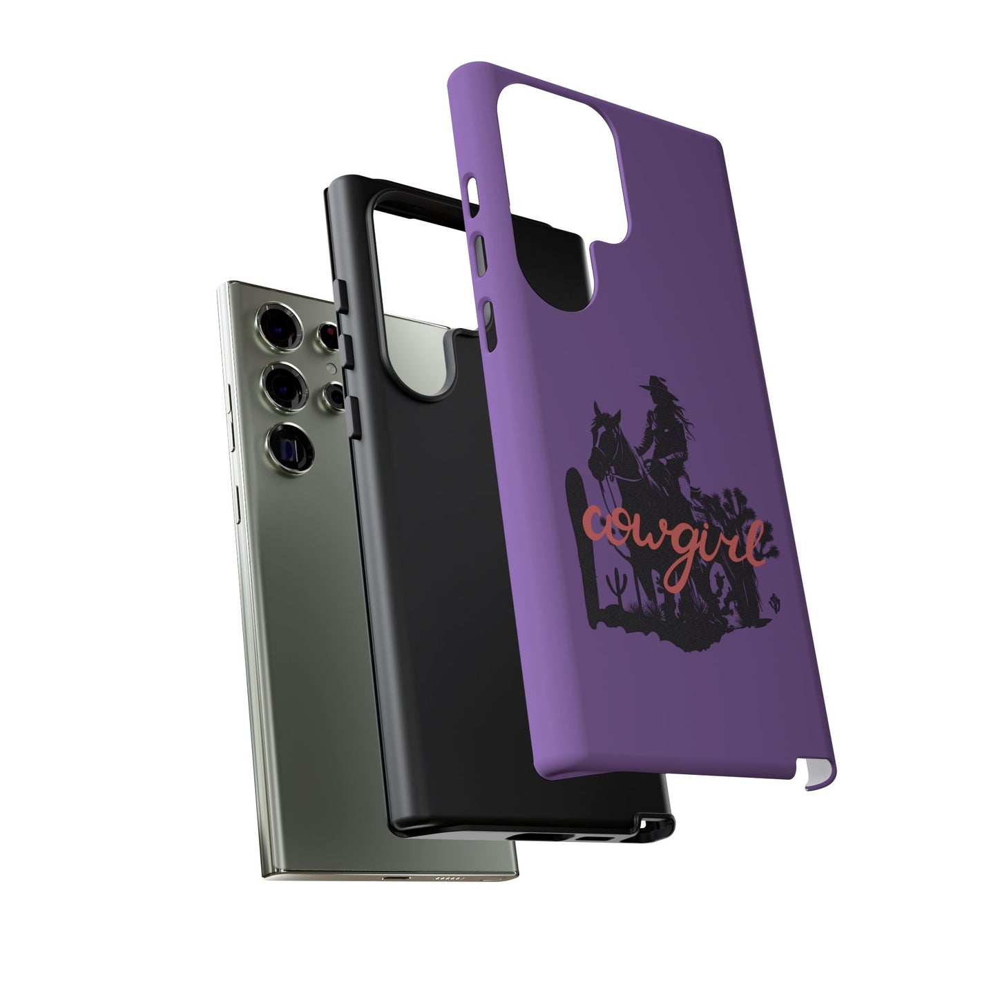 Cowgirl Phone Case — Purple Western Rider Protective Phone Cover