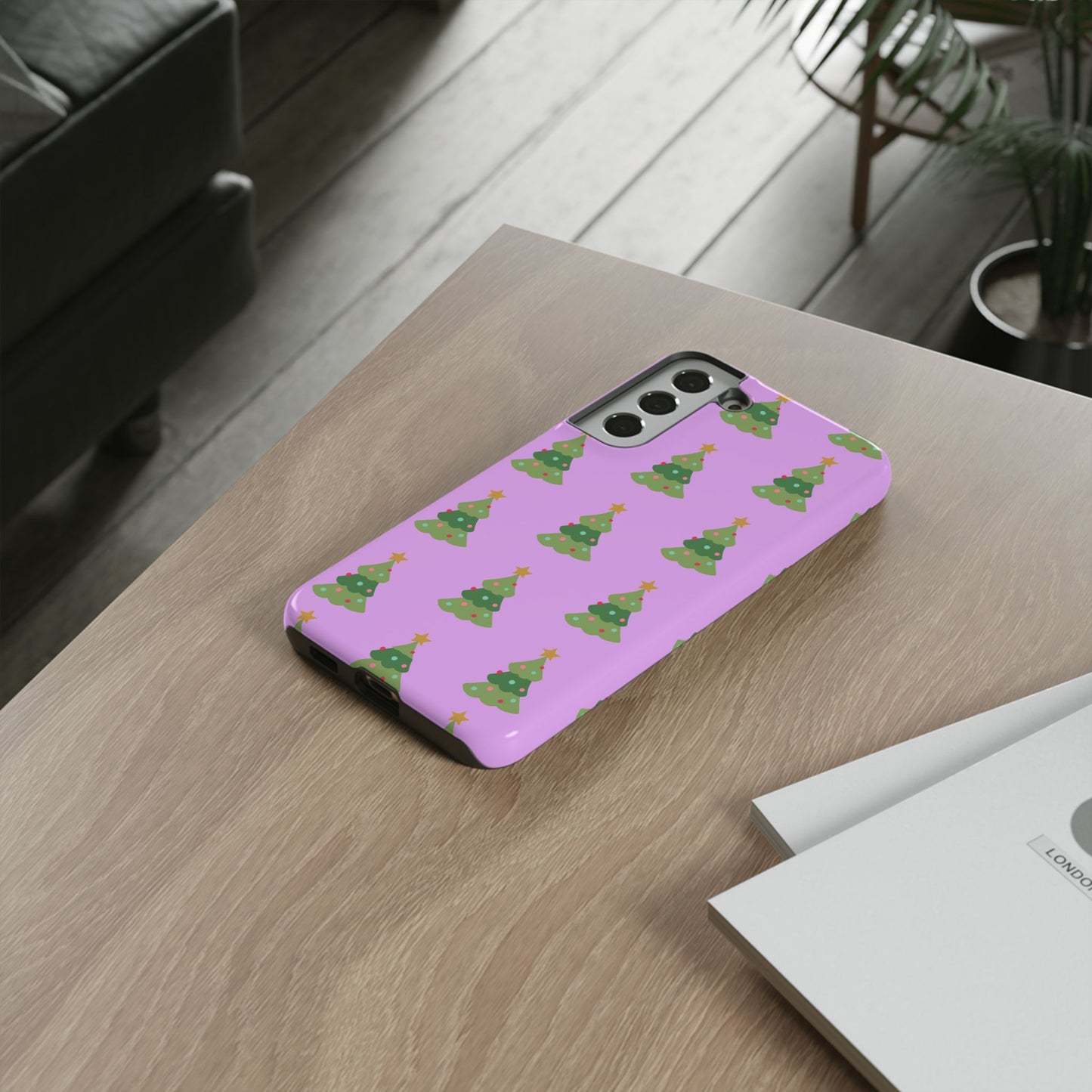 Christmas Tree Phone Case — Cute Purple Holiday iPhone Cover
