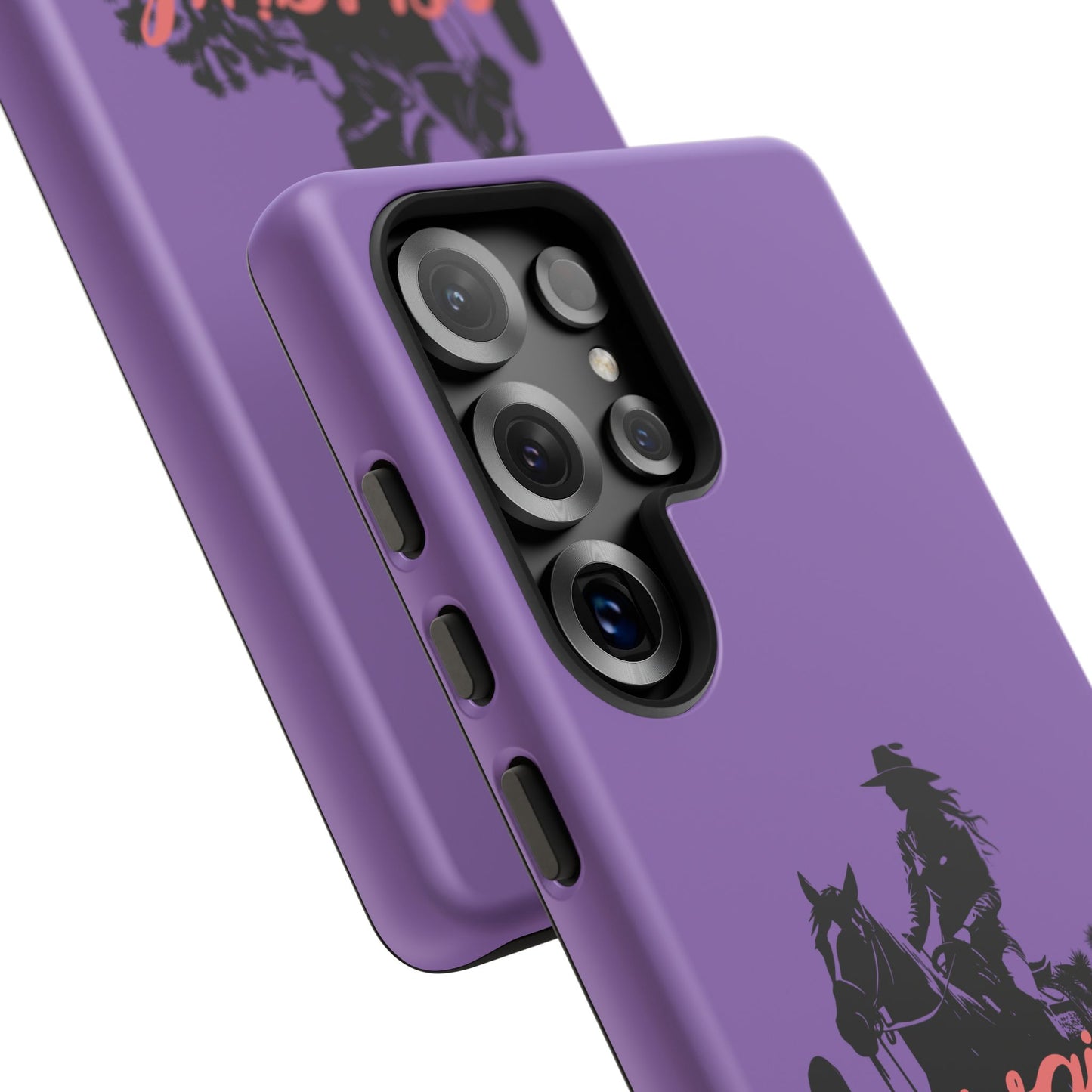 Cowgirl Phone Case — Purple Western Rider Protective Phone Cover