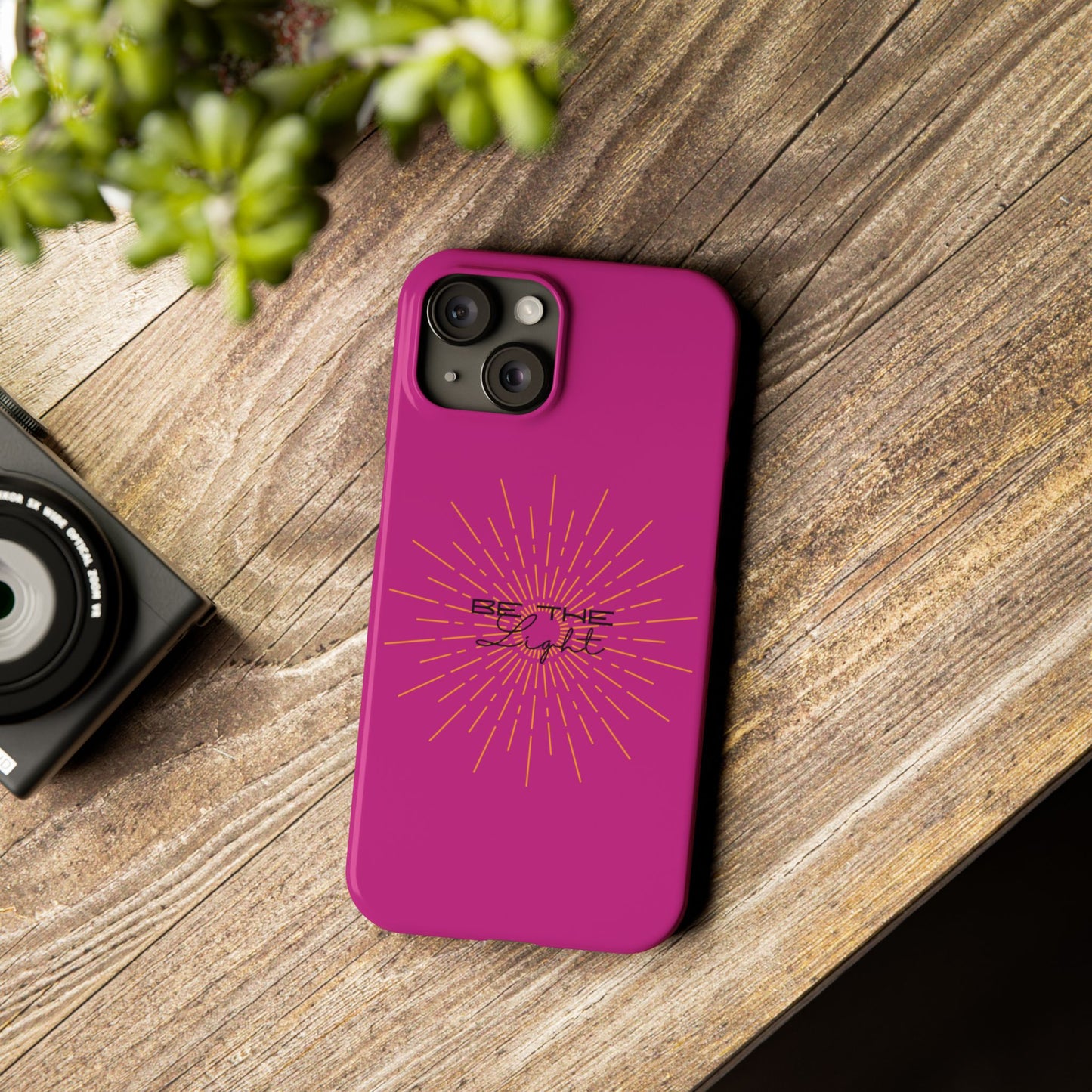 Radiant Pink Slim Phone Cases, Be The Light