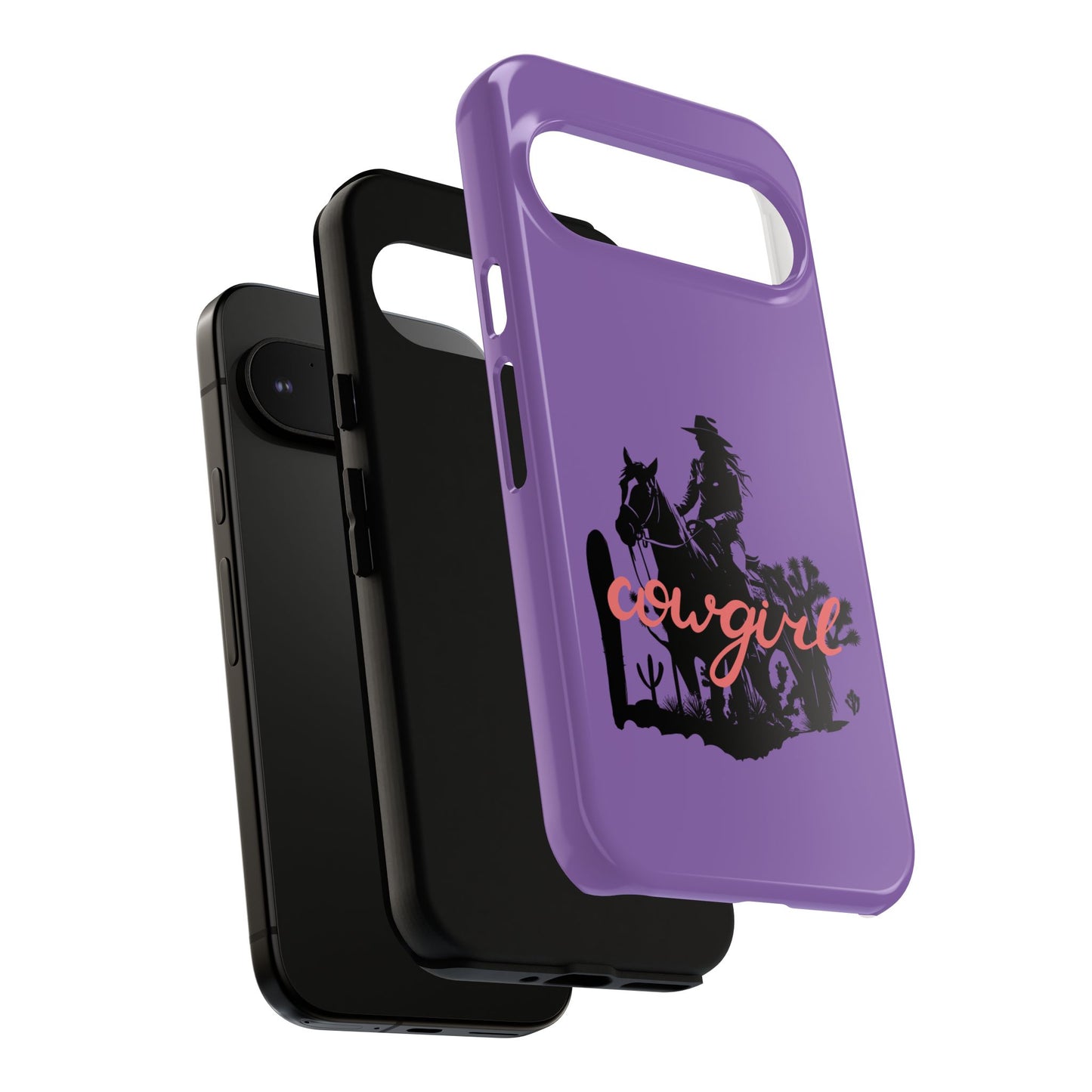 Cowgirl Phone Case — Purple Western Rider Protective Phone Cover