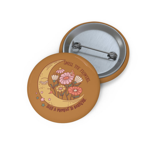 Just Breathe Classic Pin Buttons