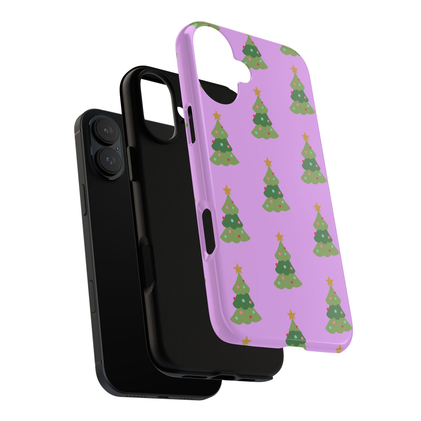 Christmas Tree Phone Case — Cute Purple Holiday iPhone Cover