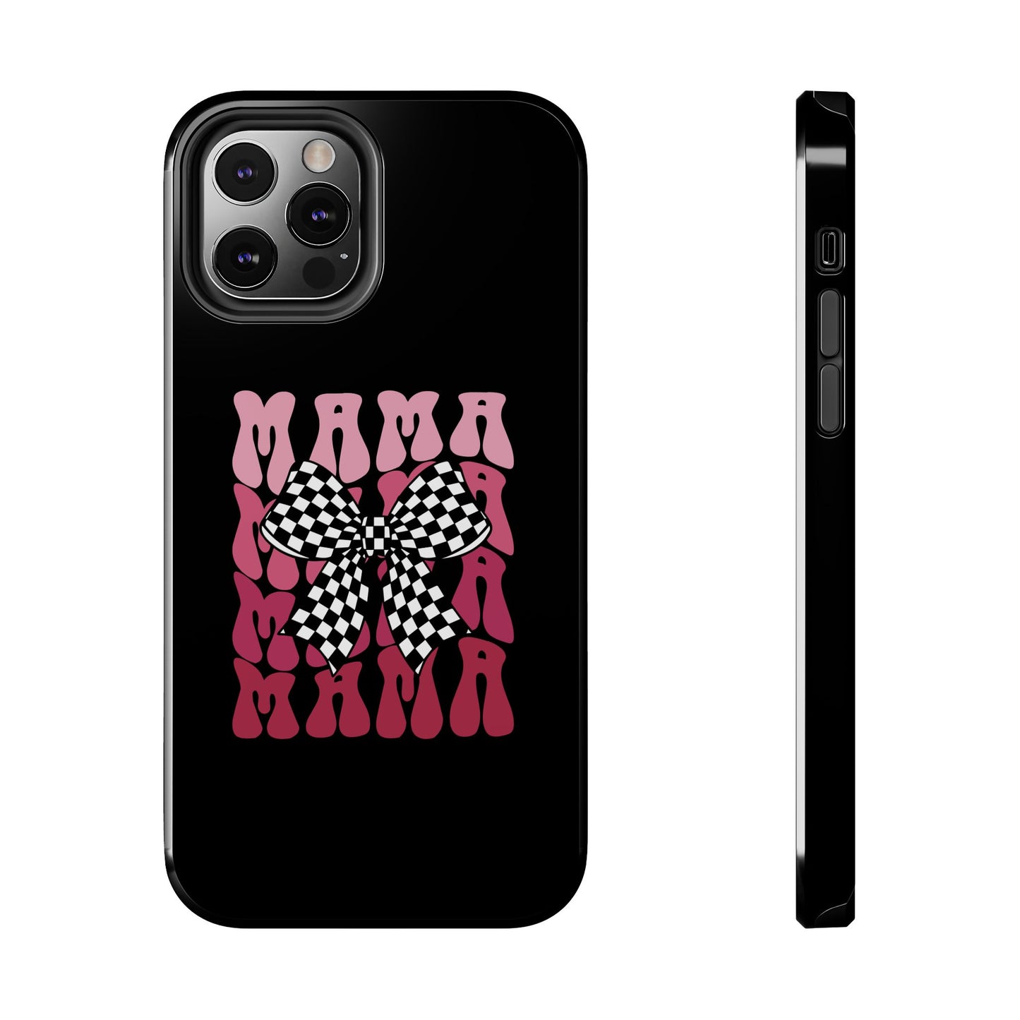Chic Tough Phone Cases with Mama Bow Design, Stylish Phone Cover