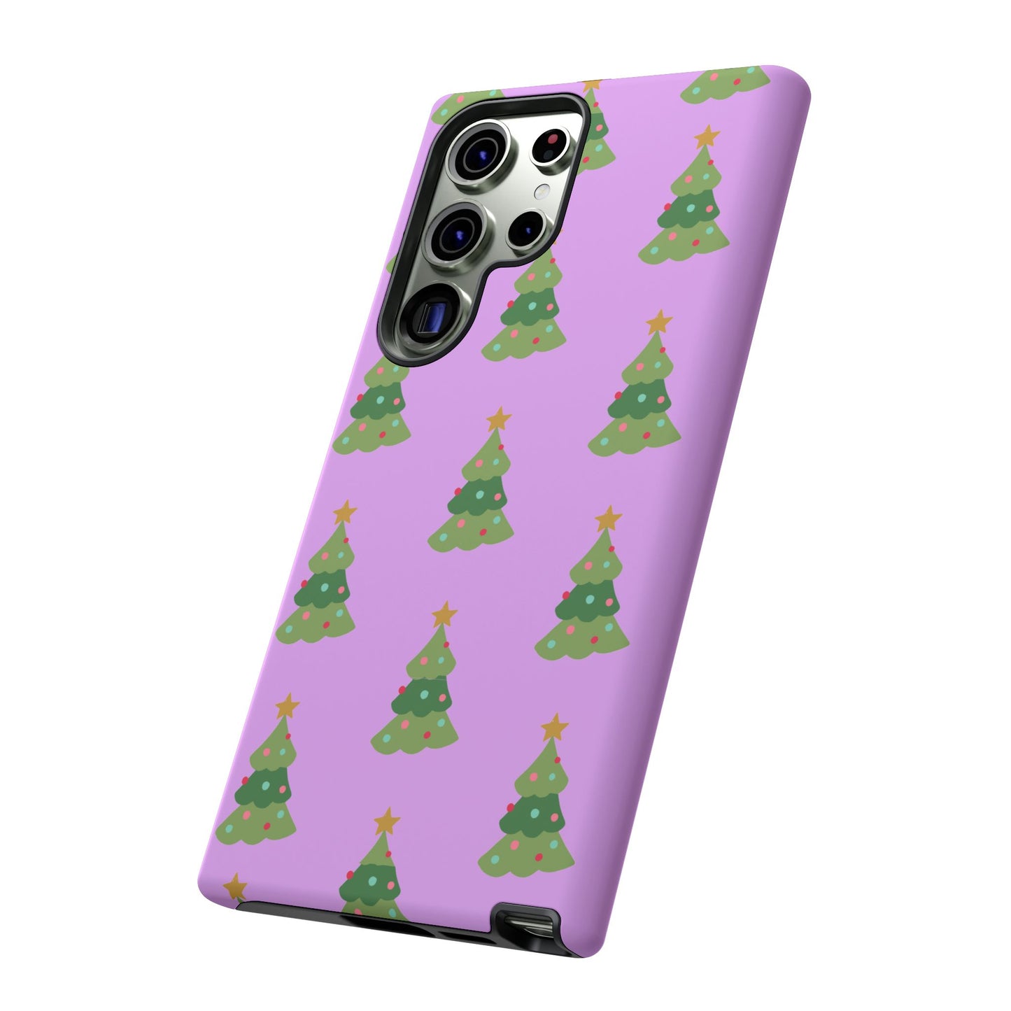 Christmas Tree Phone Case — Cute Purple Holiday iPhone Cover