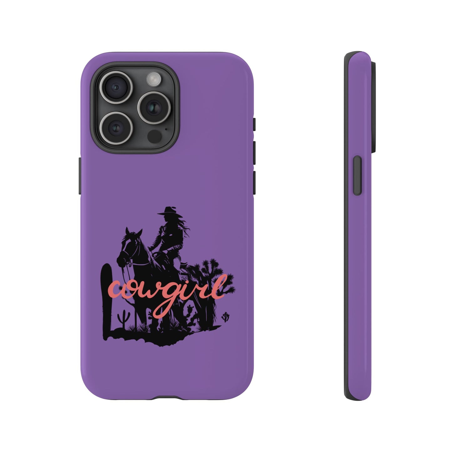 Cowgirl Phone Case — Purple Western Rider Protective Phone Cover