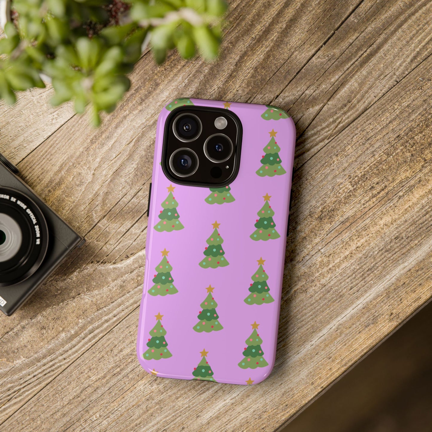 Christmas Tree Phone Case — Cute Purple Holiday iPhone Cover
