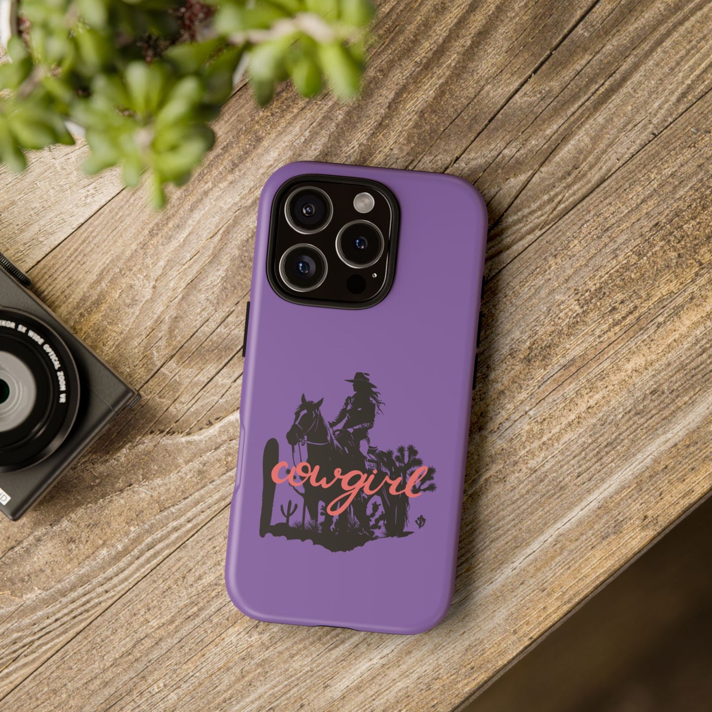 Cowgirl Phone Case — Purple Western Rider Protective Phone Cover