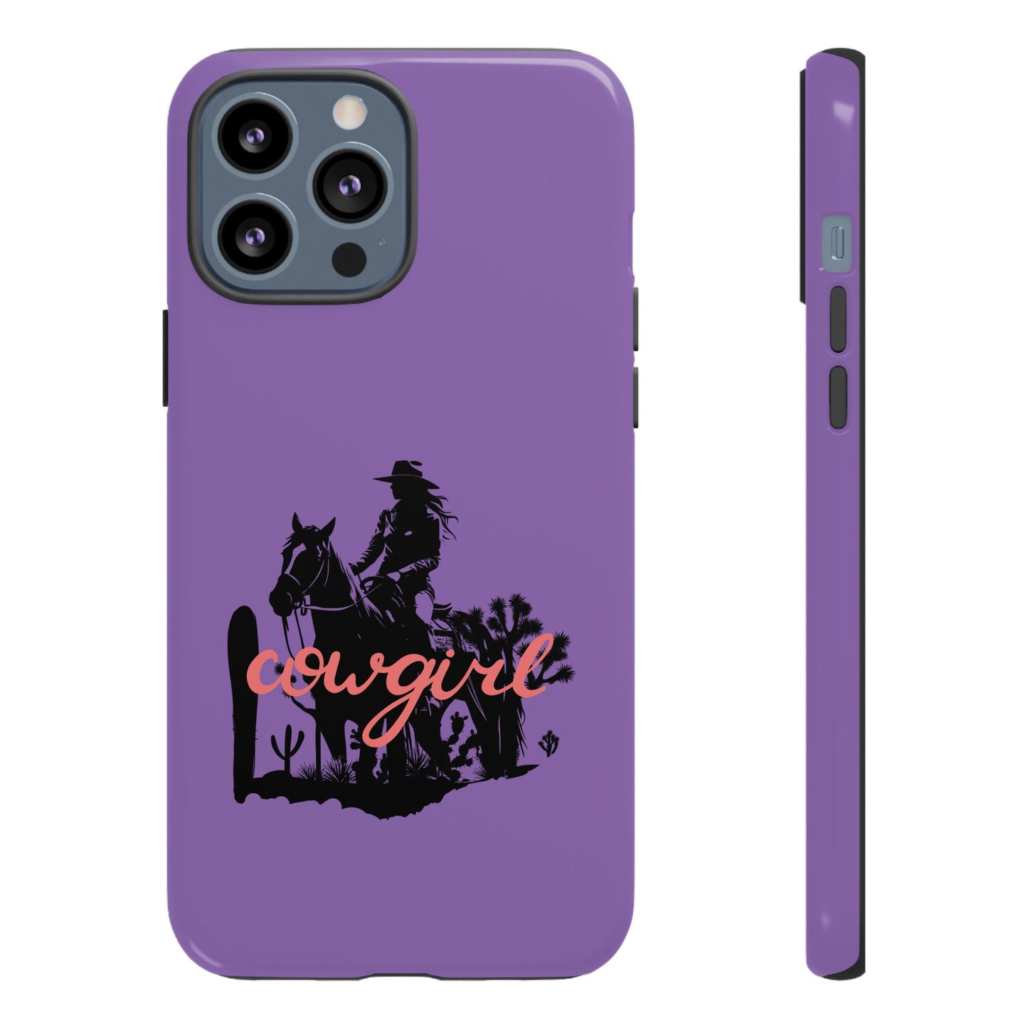 Cowgirl Phone Case — Purple Western Rider Protective Phone Cover