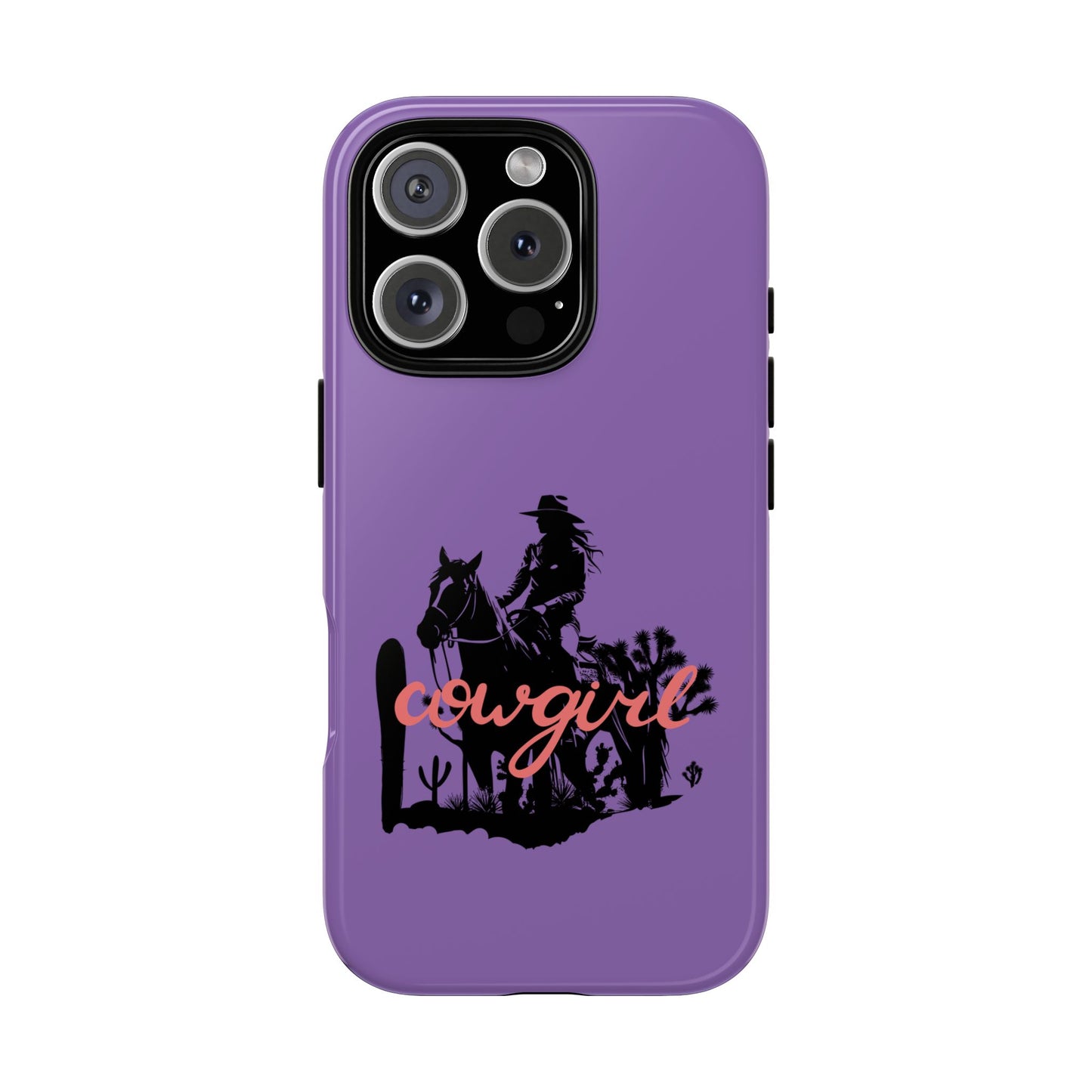 Cowgirl Phone Case — Purple Western Rider Protective Phone Cover